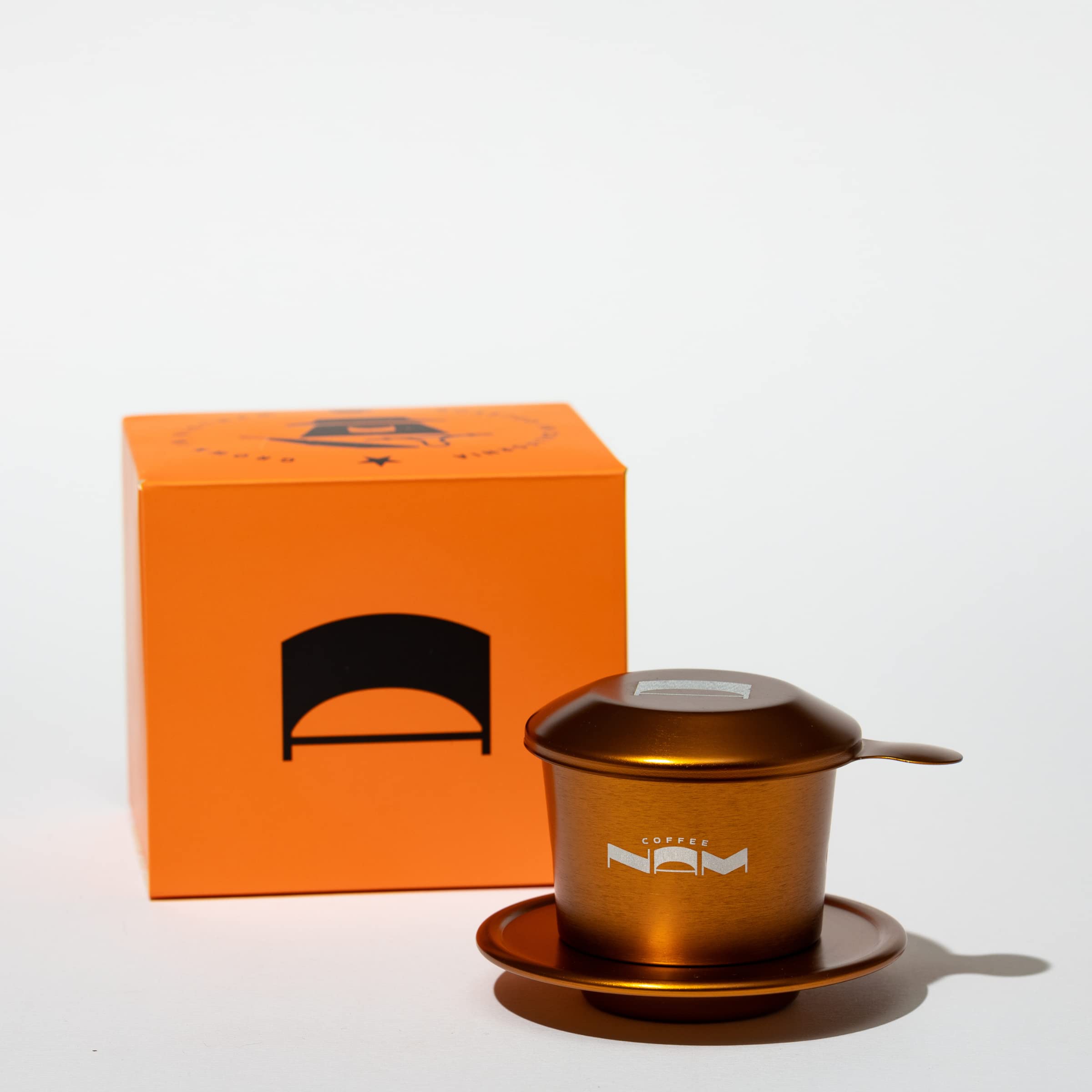 Premium Vietnamese Coffee Phin Filter Set - Durable Aluminum & Copper Pour Over Coffee Maker for Authentic Brewing - Perfect for Home, Office, or Camping Use