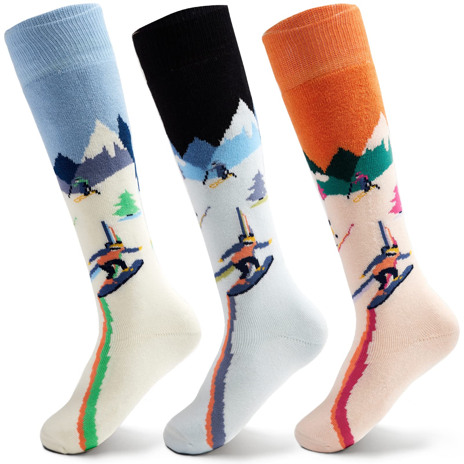 **Warm Thermal Ski Socks for Kids & Boys - 3 Pack Winter Snowboarding & Skating Socks for Boys & Girls - Perfect for Skiing, Snow Play & Cold Weather Activities**