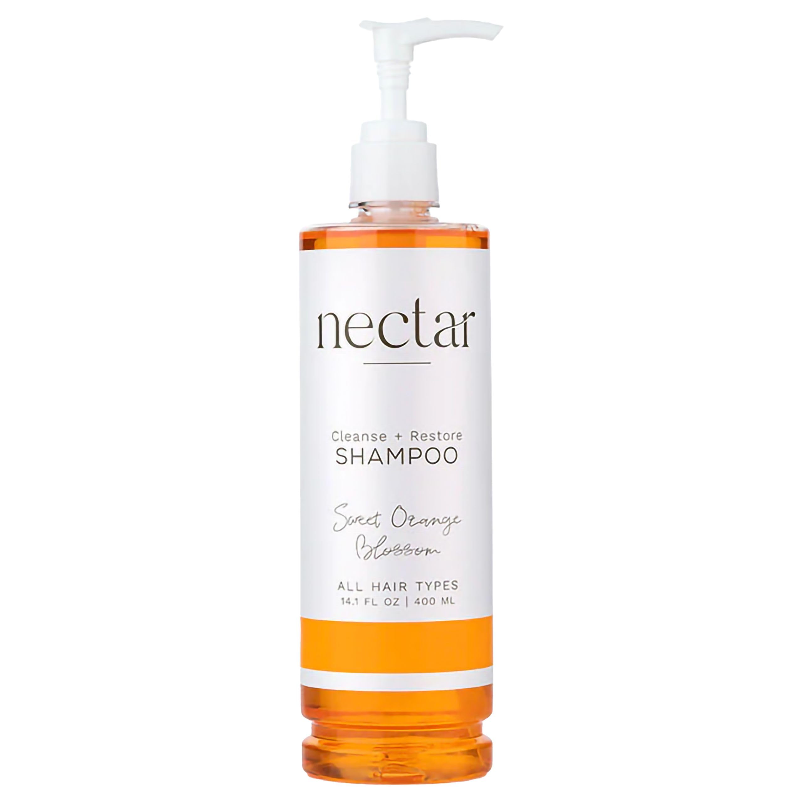 Nectar Pump Bottle Hair Shampoo - Orange Blossom Balancing Shampoo with Vitamins & Minerals for Hydration & Scalp Care | Perfect for Daily Use & Color-Treated Hair