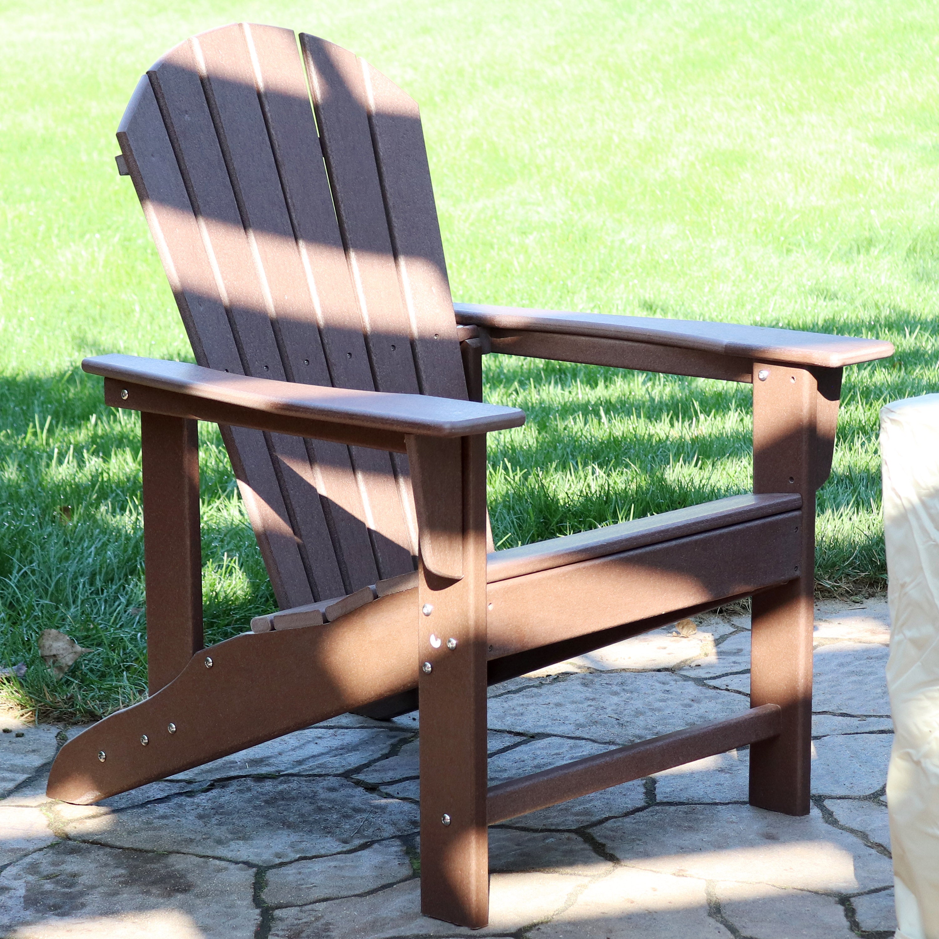 All-Weather Adirondack Chair by Sunnydaze - Heavy Duty 300 lb Capacity, 38.25