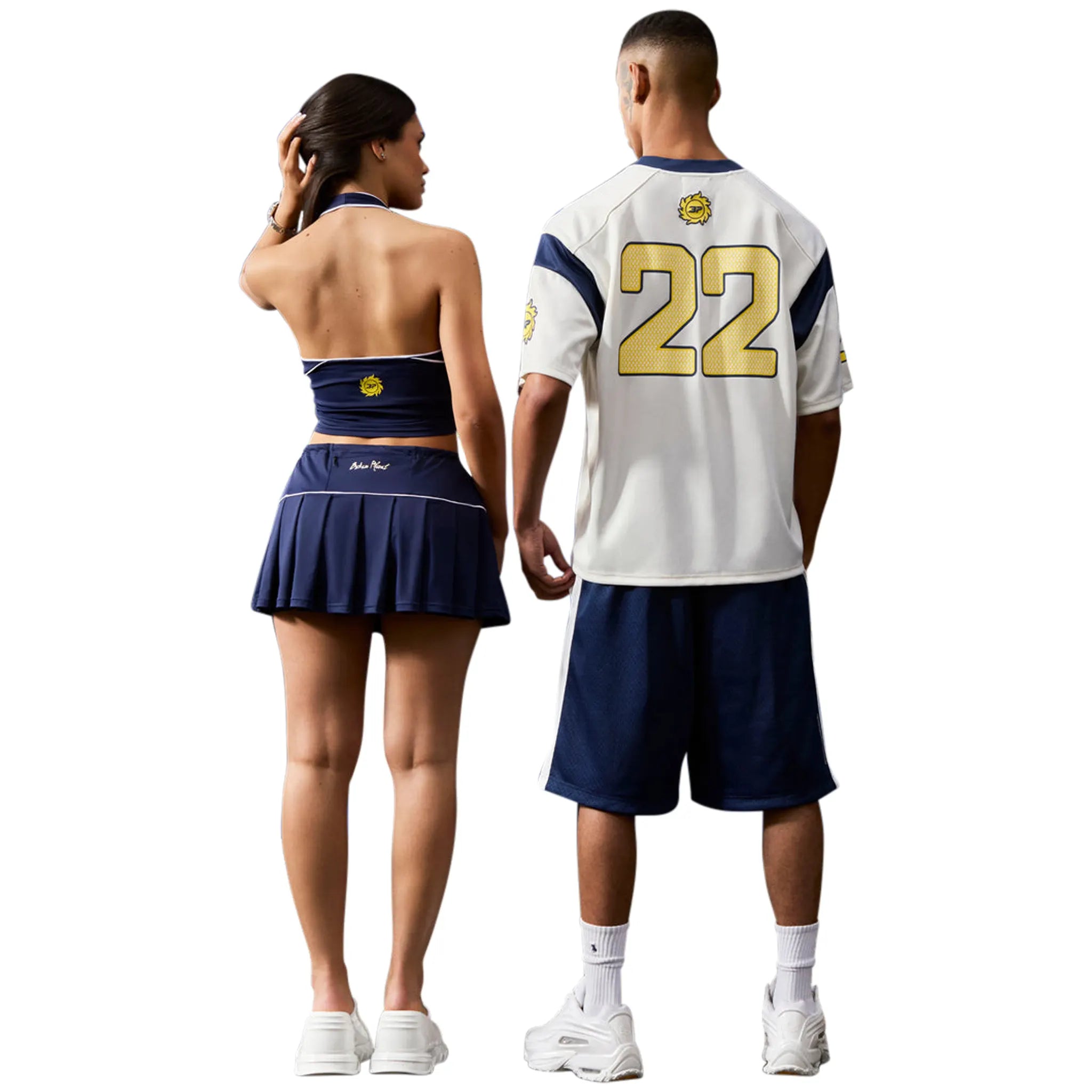 Broken Planet Mesh White Blue Shorts - Trendy Streetwear for Men & Women | Perfect for Gym, Running & Casual Outfits