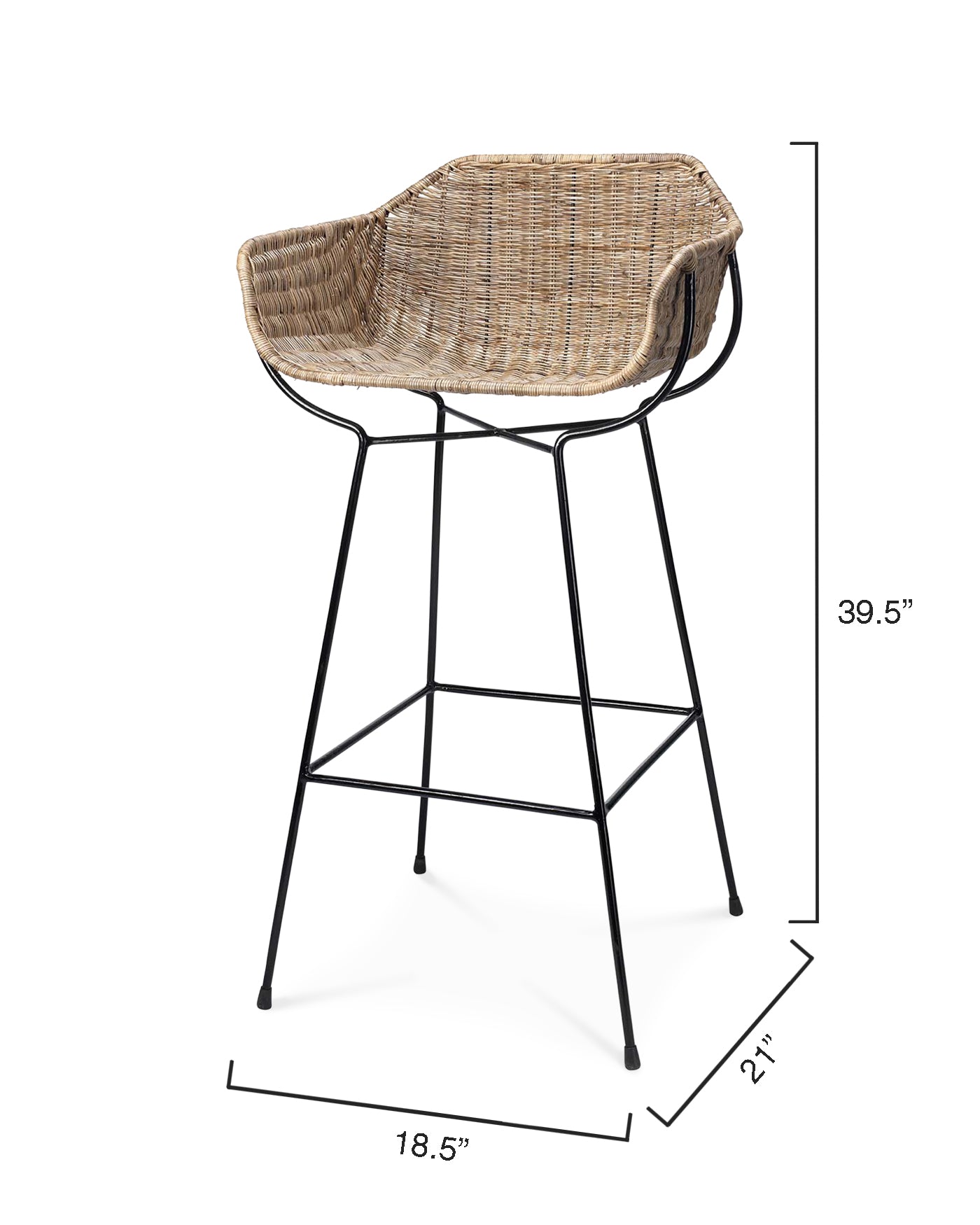 NUSA Stool Bar - Adjustable Height Bar Stool with Footrest, Modern Kitchen & Counter Stool for Home, Bar, Restaurant & Office Use