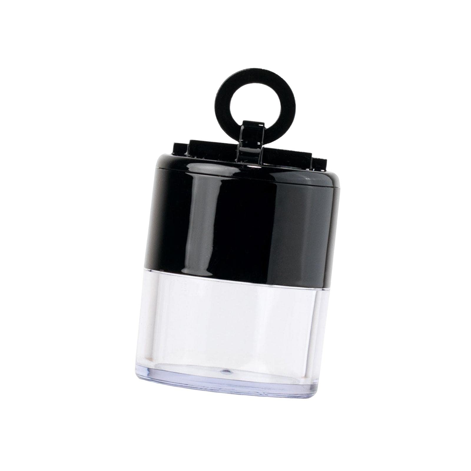 Perfeclan Transparent Loose Powder Container with Mirror & Powder Puff - Travel-Friendly Cosmetic Storage for Makeup Touch-Ups On The Go