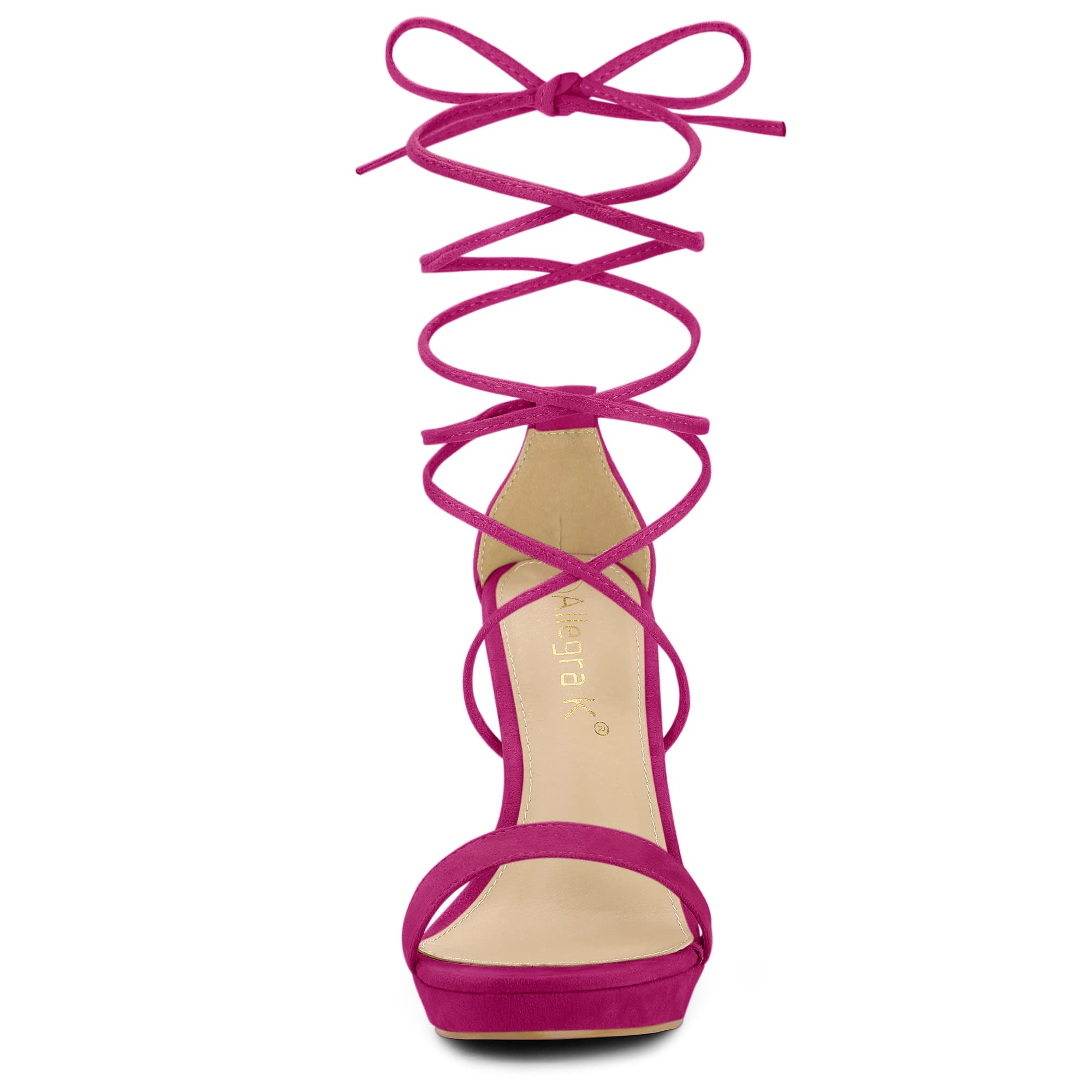 Allegra K Women's Platform Stiletto Heels Lace Up Sandals - Sexy High Heel Dress Shoes for Women, Perfect for Parties, Weddings & Evening Events