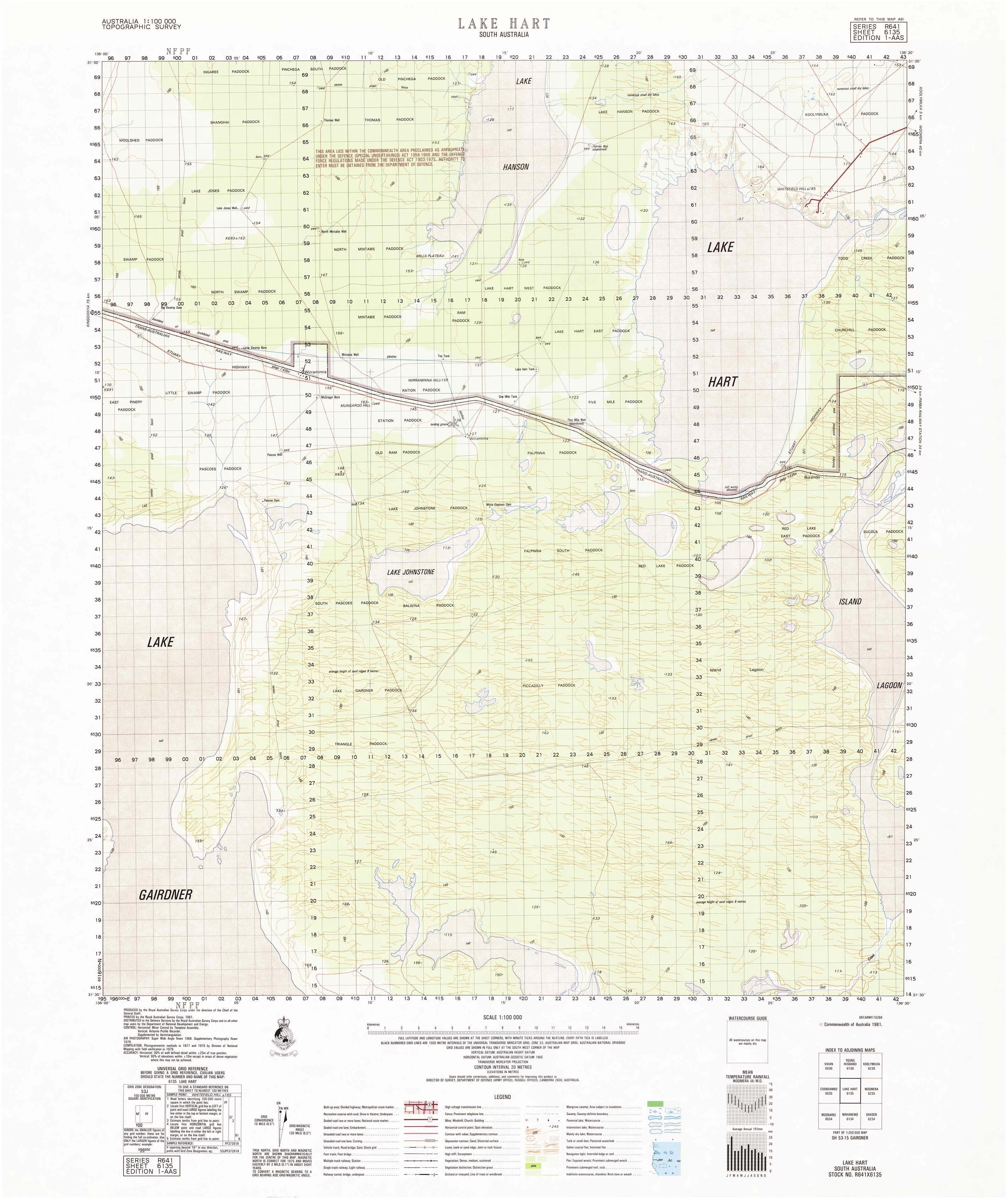 6135 Lake Hart 1:100k Topographic Map - Detailed Outdoor Hiking & Camping Navigation Guide for Adventurers
