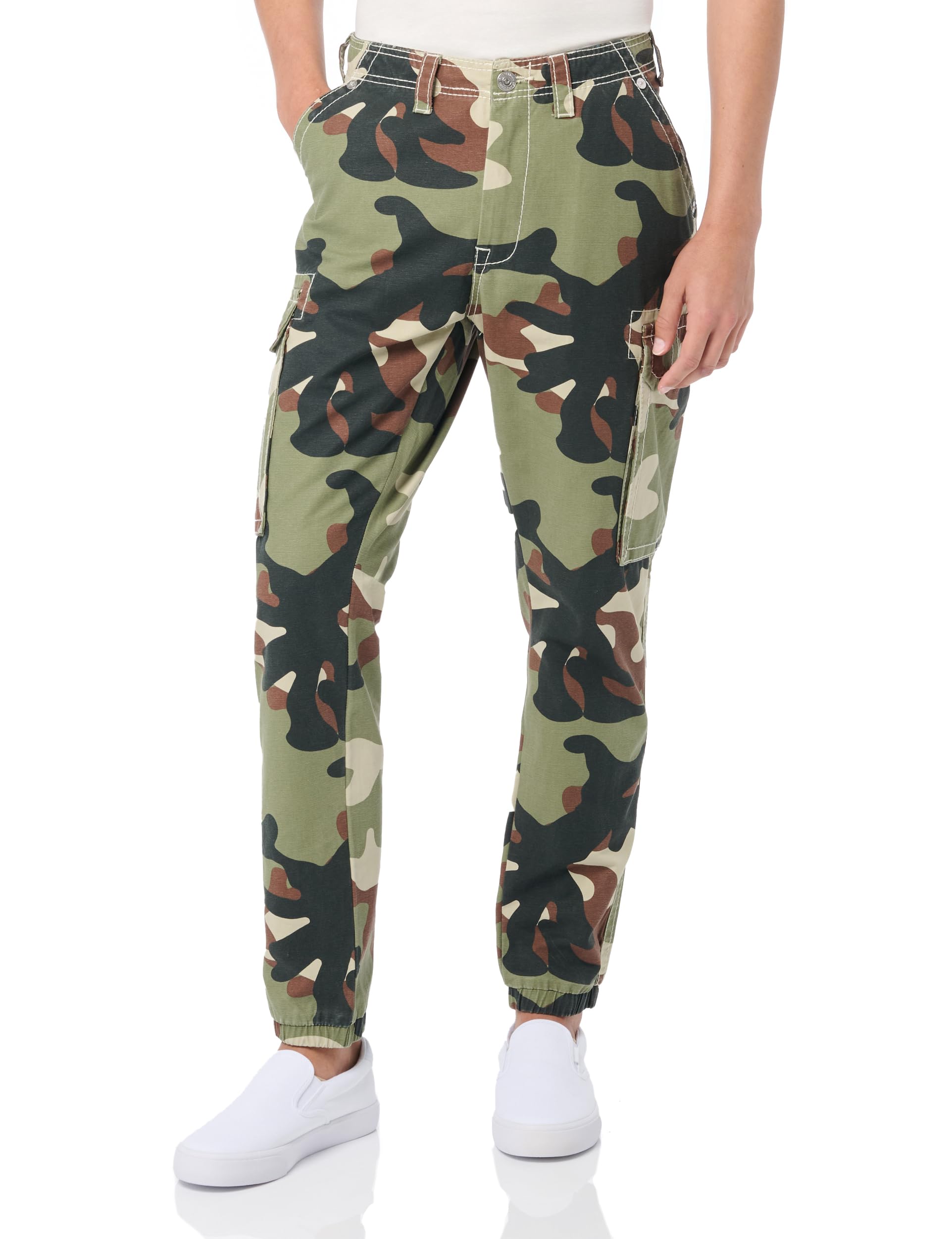 True Religion Men's Big T Cargo Jogger Pants - Comfortable Non-Denim Casual Sweatpants for Workout, Lounge & Streetwear Fashion