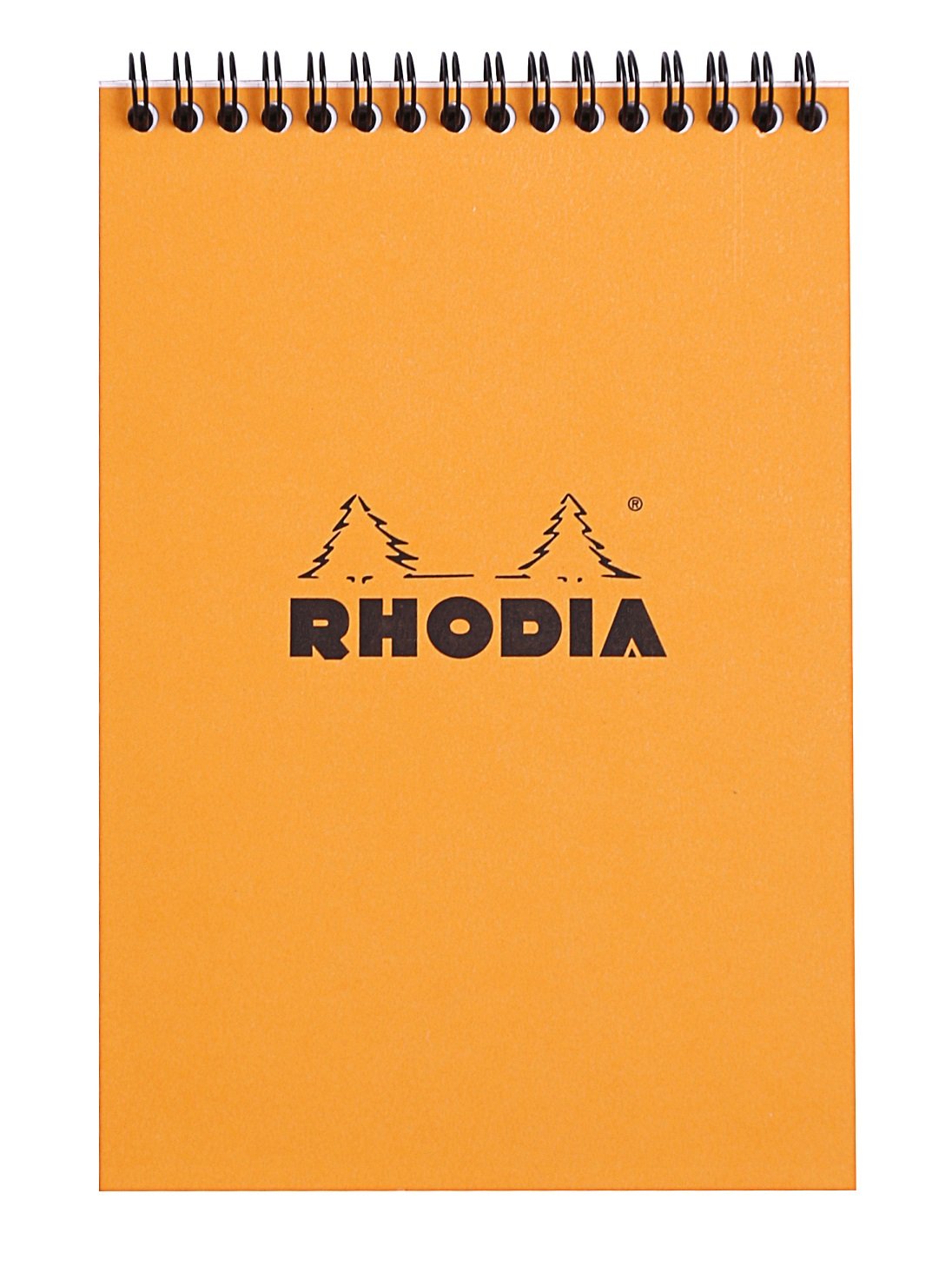 Rhodia Wirebound Graph Notebook - 80 Sheets, 6 x 8.25 Inches, Orange Cover - Perfect for Sketching, Journaling & Office Notes