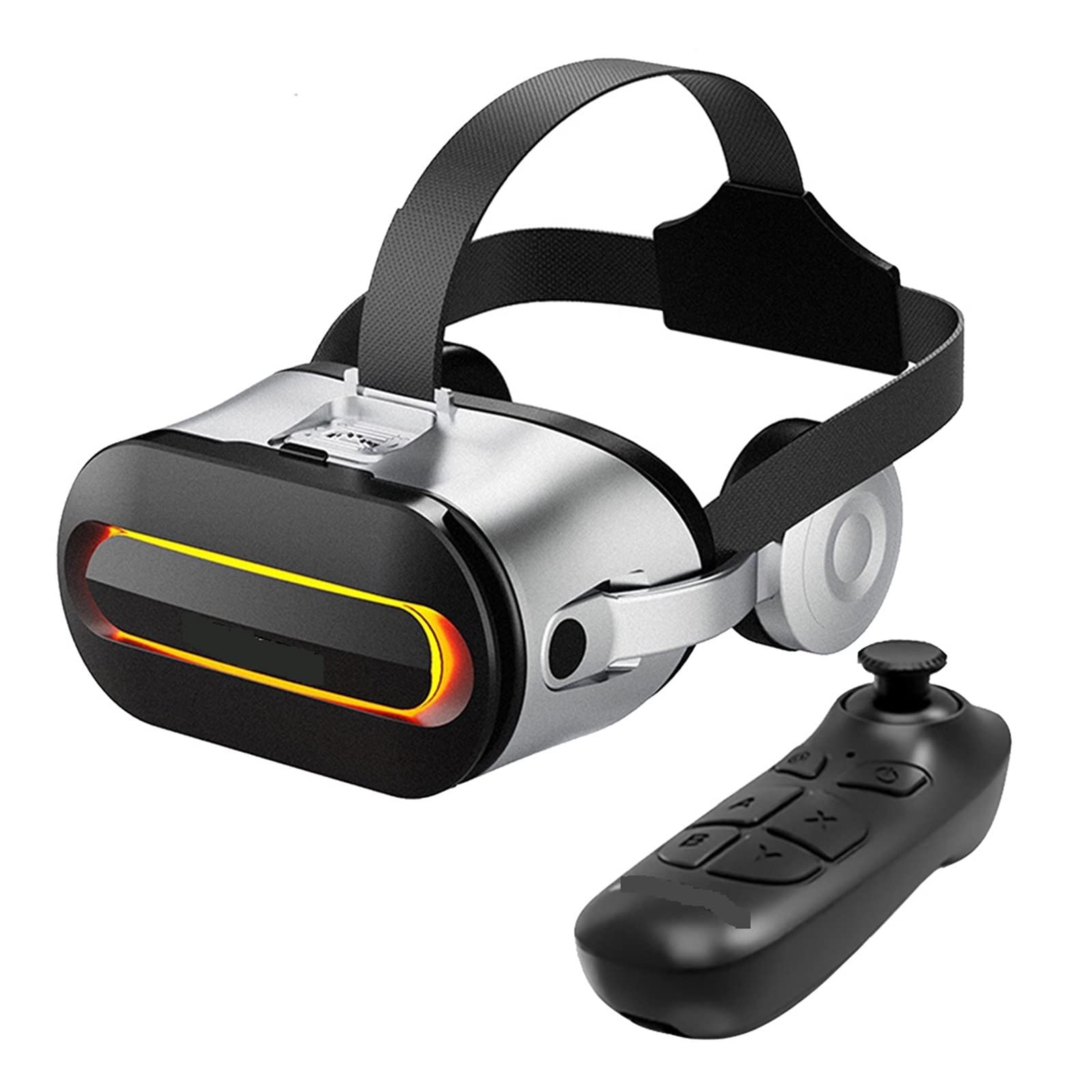 3D VR Headset for Smartphones - Virtual Reality Glasses with 6.7 Inch Lenses & Controller (Blue) | Perfect for Gaming, Movies & Immersive Experiences