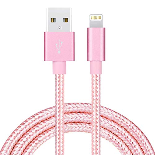 Ironten 100-Pack 6FT Nylon Braided Lightning Cable - Fast Charging & Data Sync Compatible with iPhone 13/12/11 Pro Max/XS/XR/8/7/6/SE & iPad - Durable USB Charger for Home, Office & Travel