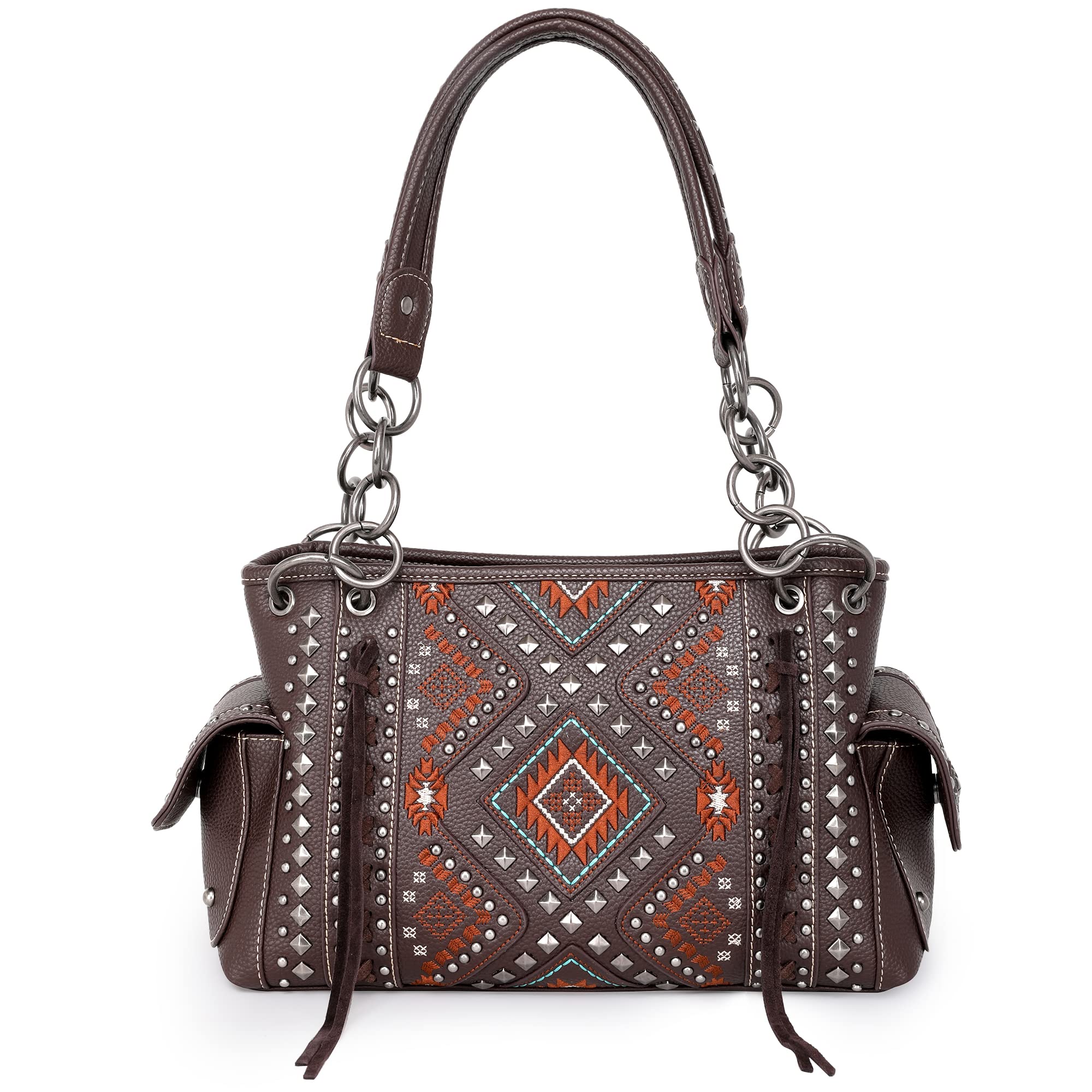 Montana West Western Handbag for Women - Concealed Carry Satchel Purse with Adjustable Strap | Perfect for Everyday Use, Travel & Outdoor Adventures