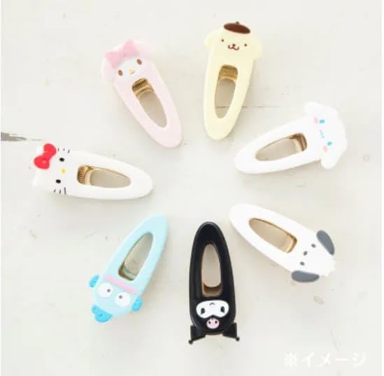 6Pcs Cute Sanrio Hair Clips Set - Hello Kitty, Cinnamoroll & Kuromi Hairpins for Women & Girls | Adorable Hair Accessories for Bangs, Ponytails & Gifts | Perfect for School, Parties & Everyday Style