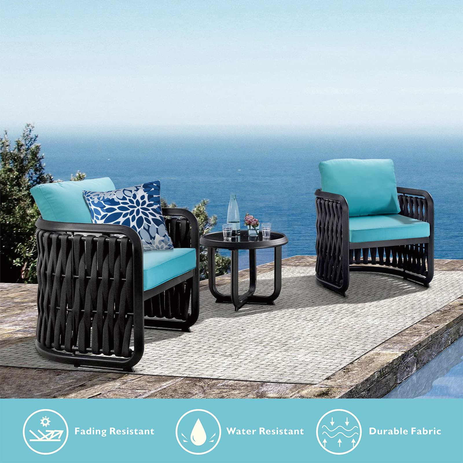 JMGBird Outdoor Cushion Tufted Pillow Set - 22