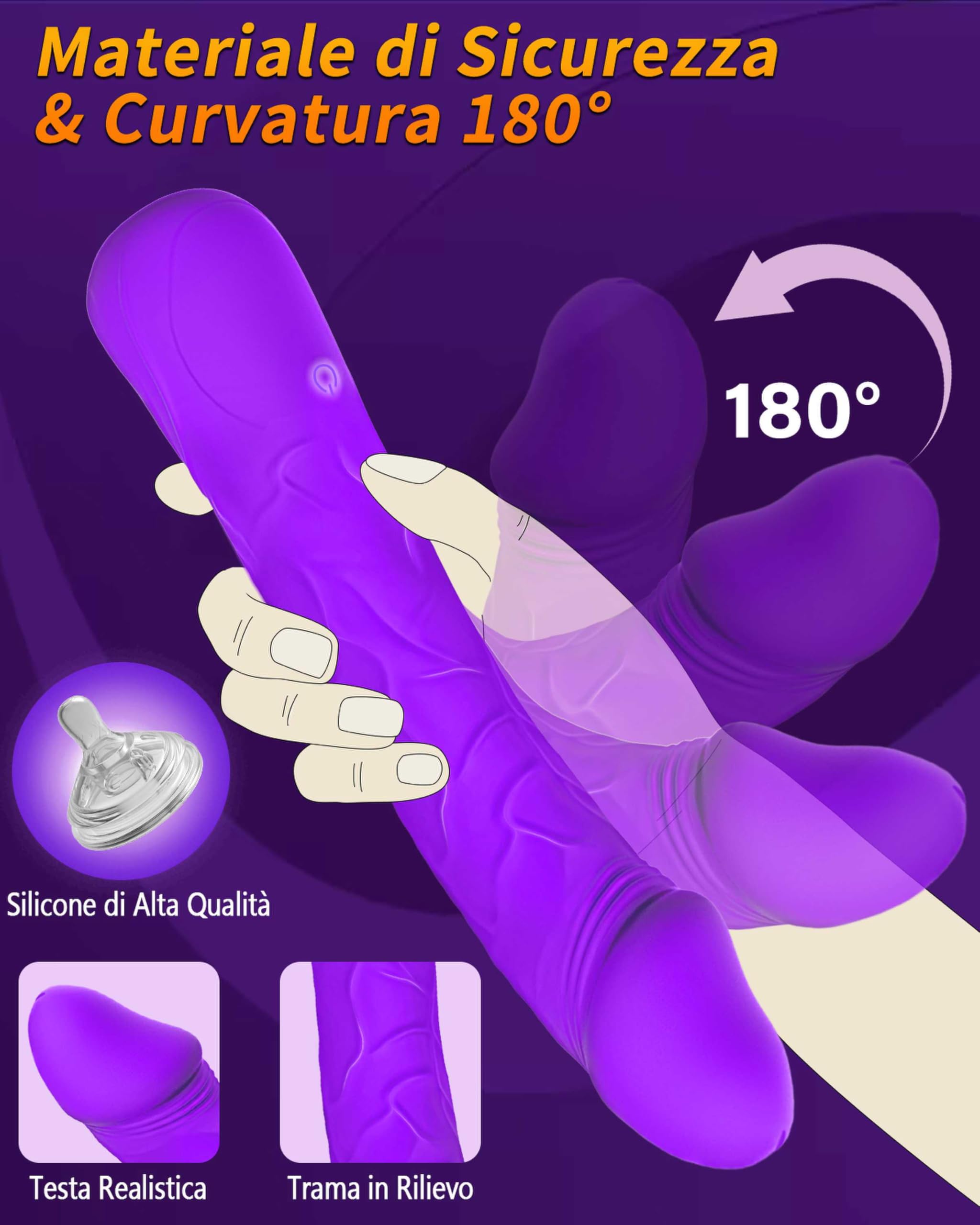 Coyoho 10-Speed G-Spot Vibrator with Squirting Function - Realistic Dildo Clitoral Stimulator for Women - Purple Adult Sex Toy for Couples Play & Solo Pleasure
