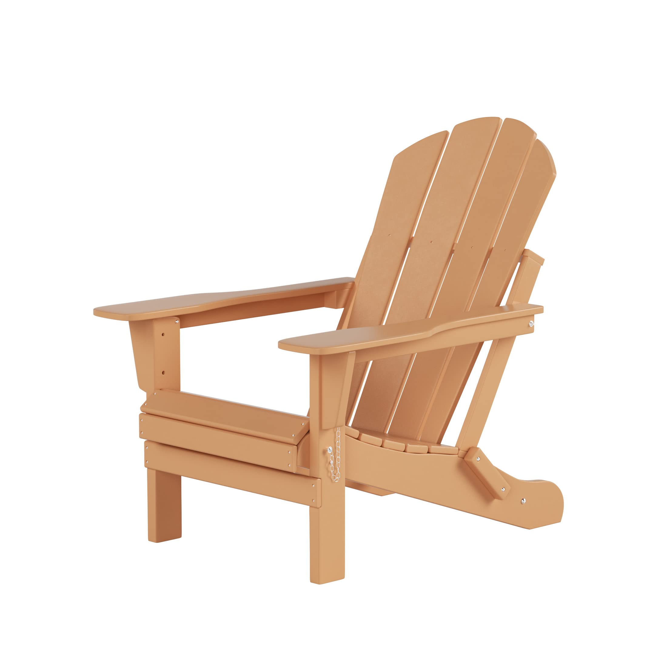 HDPE Adirondack Chair Set with Ottoman & Table - Outdoor Patio Furniture for Garden, Backyard