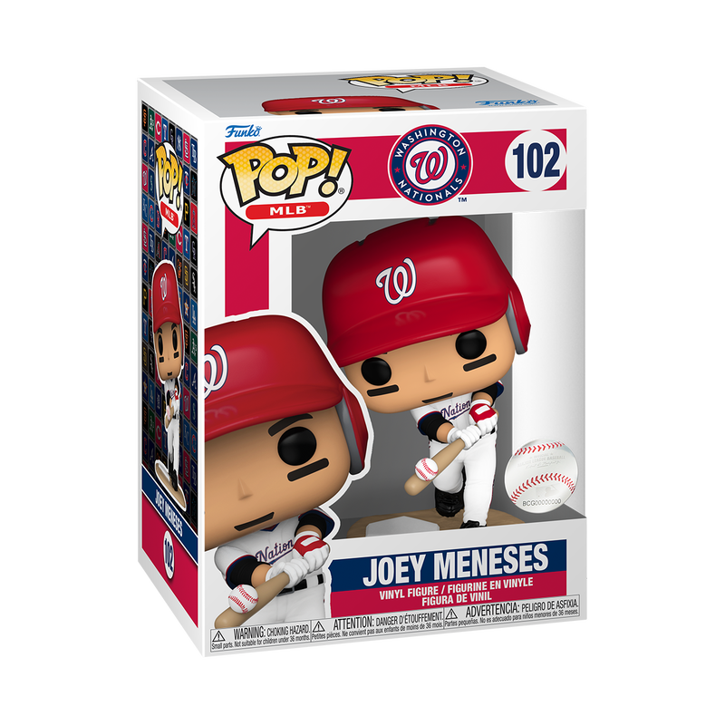 Joey Meneses Funko Pop MLB 102 with Protector - Officially Licensed Collectible Figure for Baseball Fans, Perfect for Display & Gift Giving