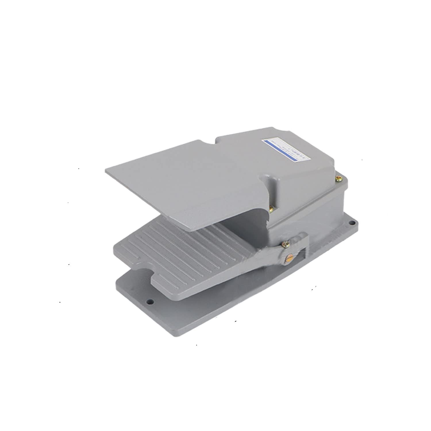 Fielect Heavy Duty Foot Switch 380V 15A SPDT NO NC Aluminum Momentary Pedal Switch - Industrial Control, Machinery, Medical Equipment, Grey