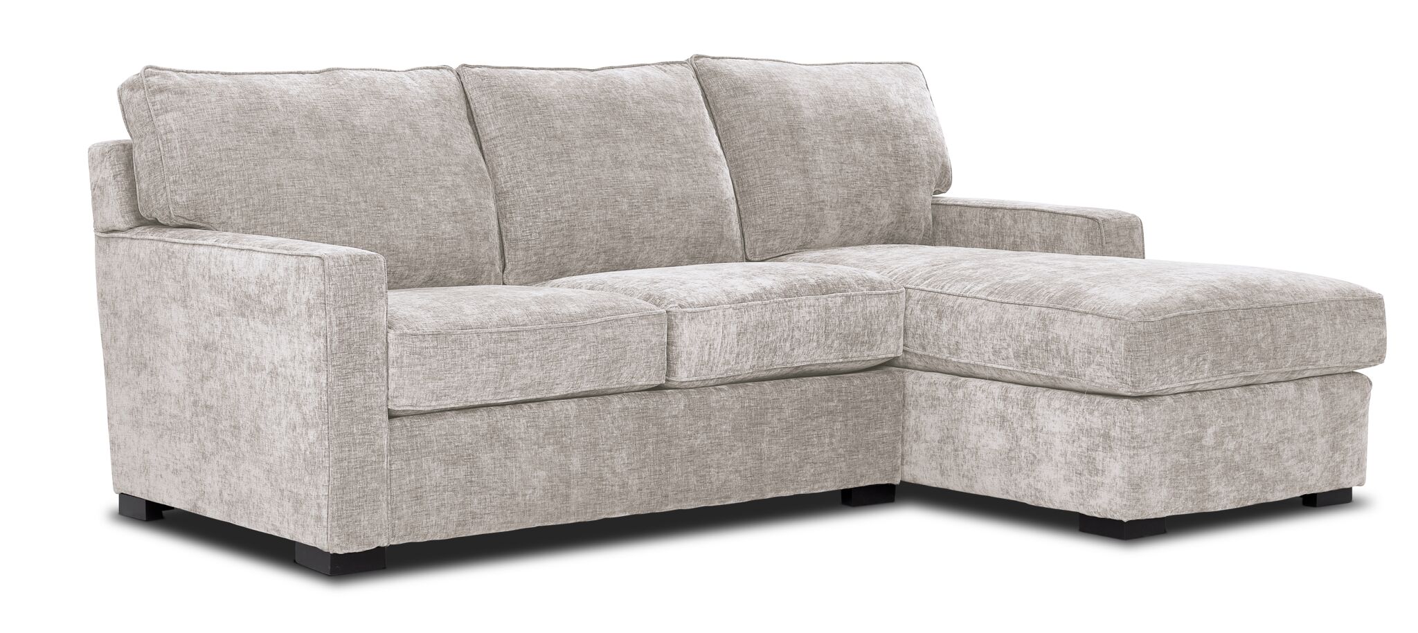 Charlotte 2-Piece Sectional Sofa with Right Facing Chaise - Modern Living Room Furniture for Small Spaces | Comfortable Air Fabric Couch for Apartments & Cozy Homes