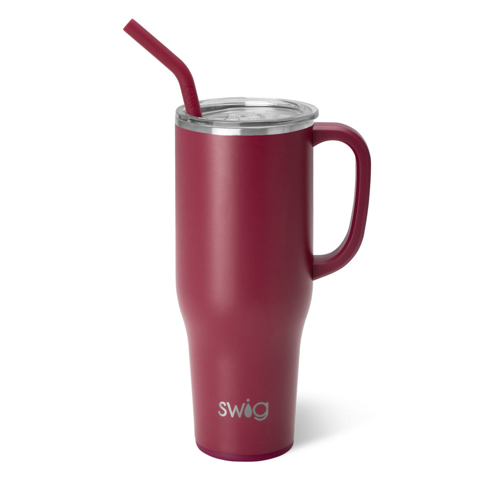 40oz Maroon Mega Mug - Large Insulated Coffee Cup for Hot & Cold Drinks - Perfect for Home, Office, Camping & Travel