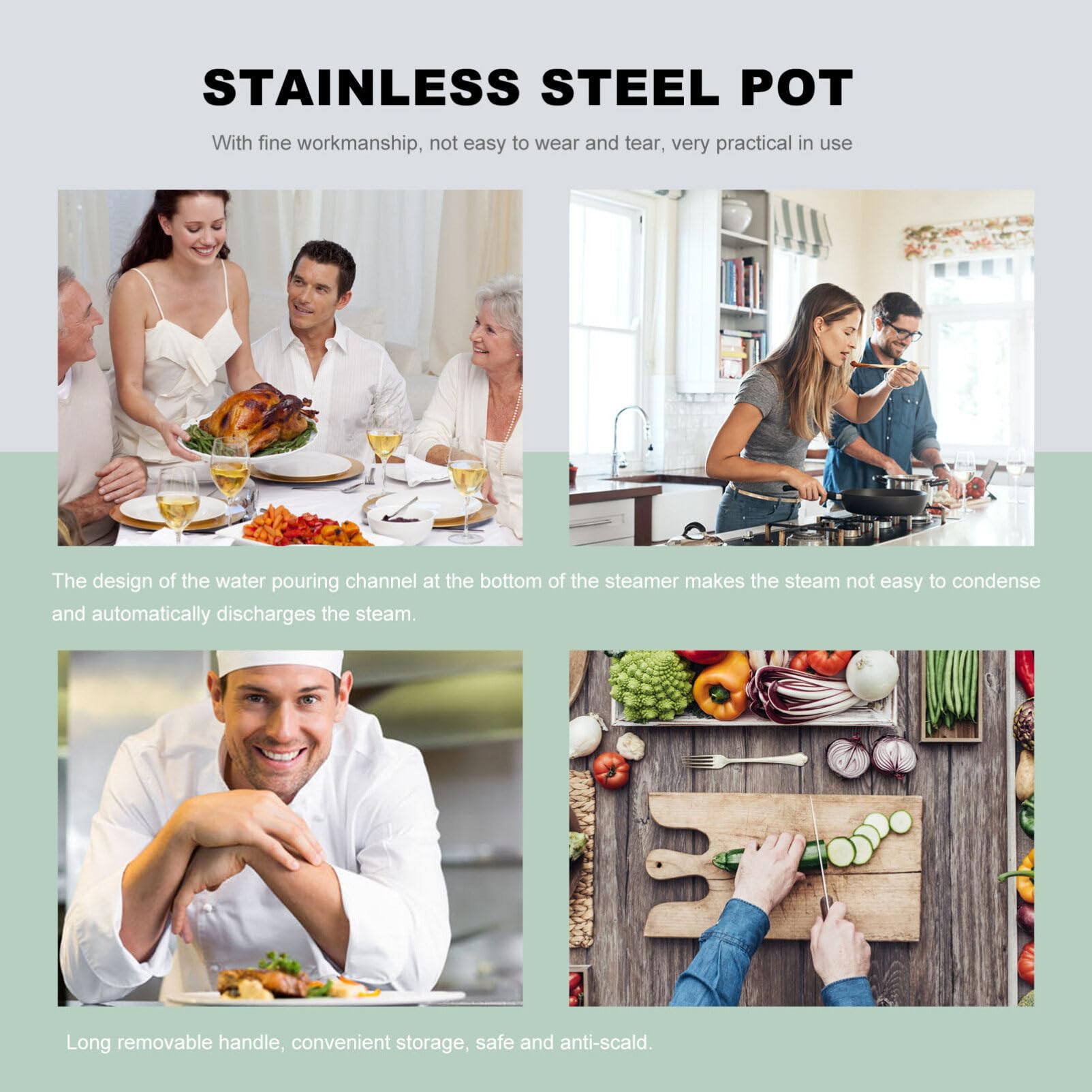Hemoton 6.3 Inch Stainless Steel Pasta Pot with Strainer - 16CM Kitchen Cookware for Boiling, Draining & Cooking Pasta, Noodles, Soup & Vegetables - Perfect for Home & Restaurant Use