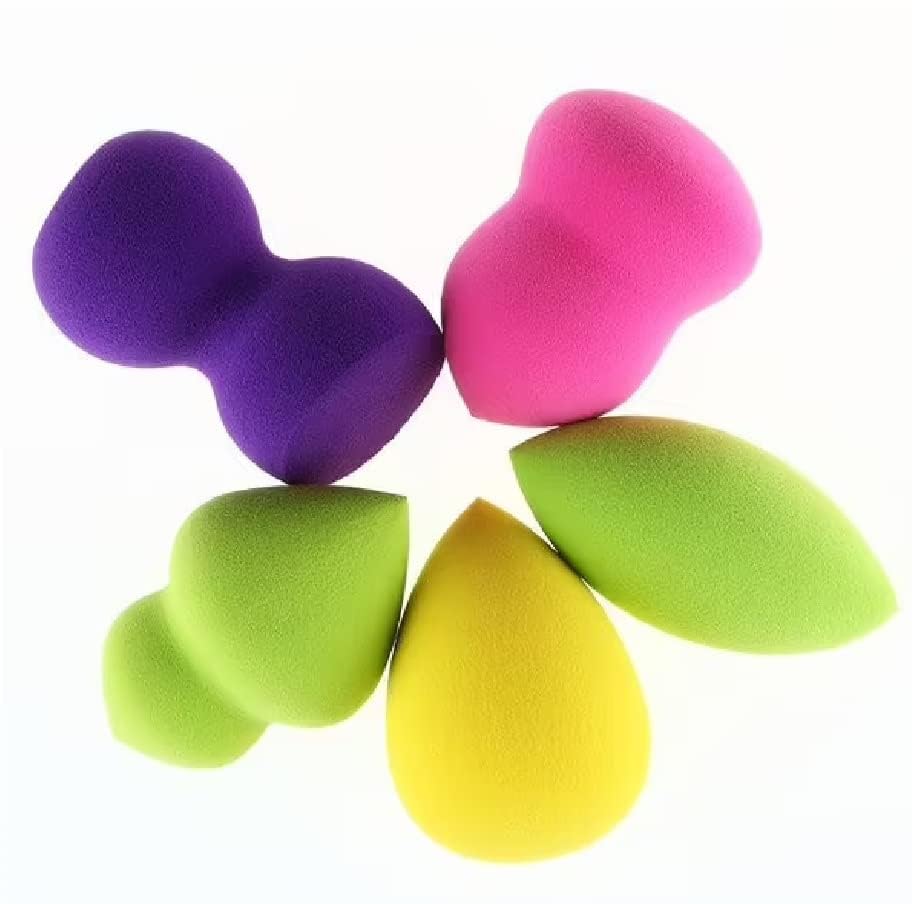 J & H Premium Makeup Sponges & Blenders Set - Latex-Free Beauty Blender for Flawless Foundation, Concealer & Powder Application - Hypoallergenic Cosmetic Sponge for Sensitive Skin (6-Piece Set, Colors & Shapes May Vary) - Perfect for Daily Makeup Routine, Professional Salon Use & Travel Beauty Essentials
