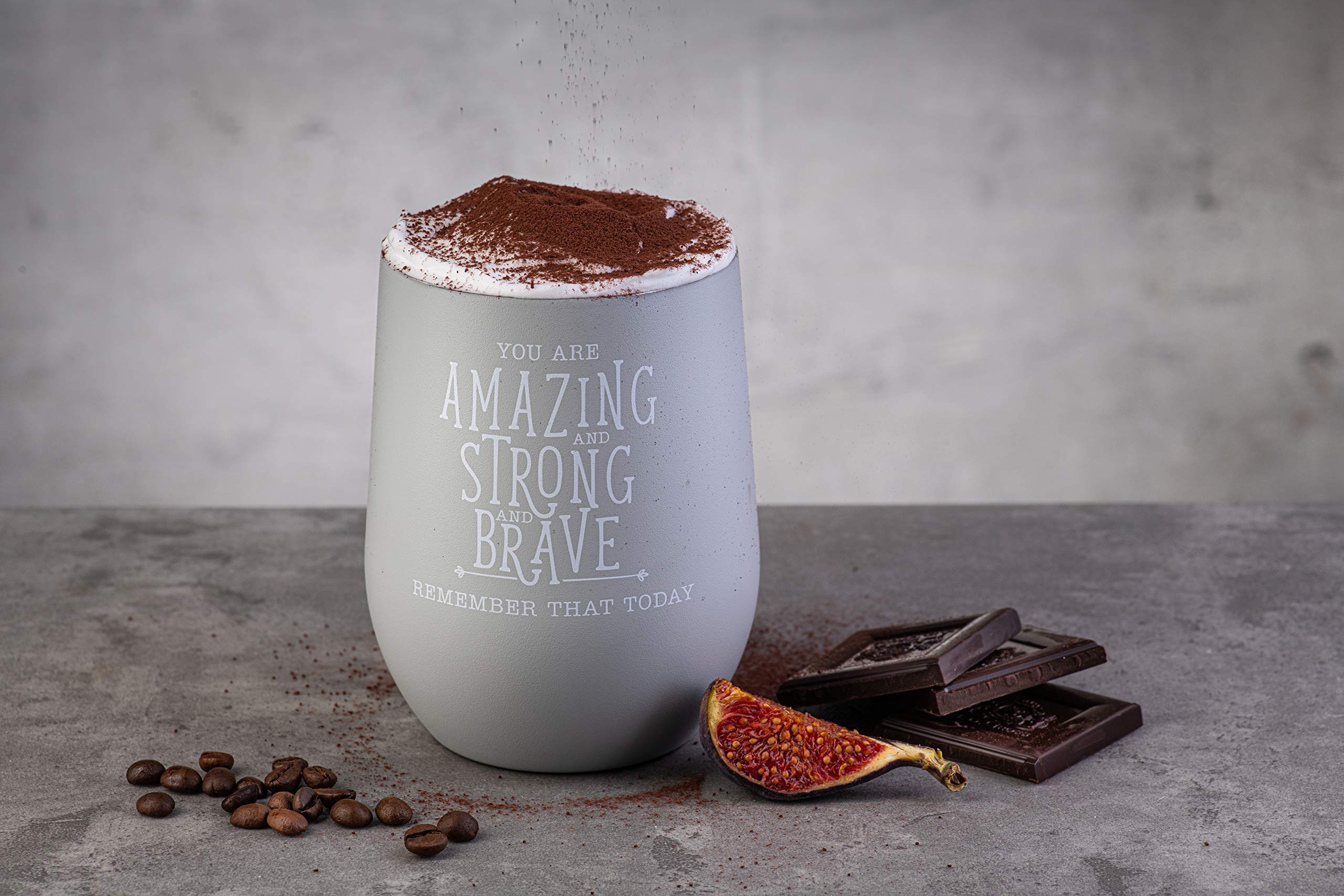 **DIVERSEBEE Insulated Wine Tumbler with Lid - Inspirational Thank You Gift for Women, Best Friend, Mom, Wife, Girlfriend, Coworker, Nurse - Glacier Gray - Perfect for Birthdays, Holidays & Encouragement Gifts**