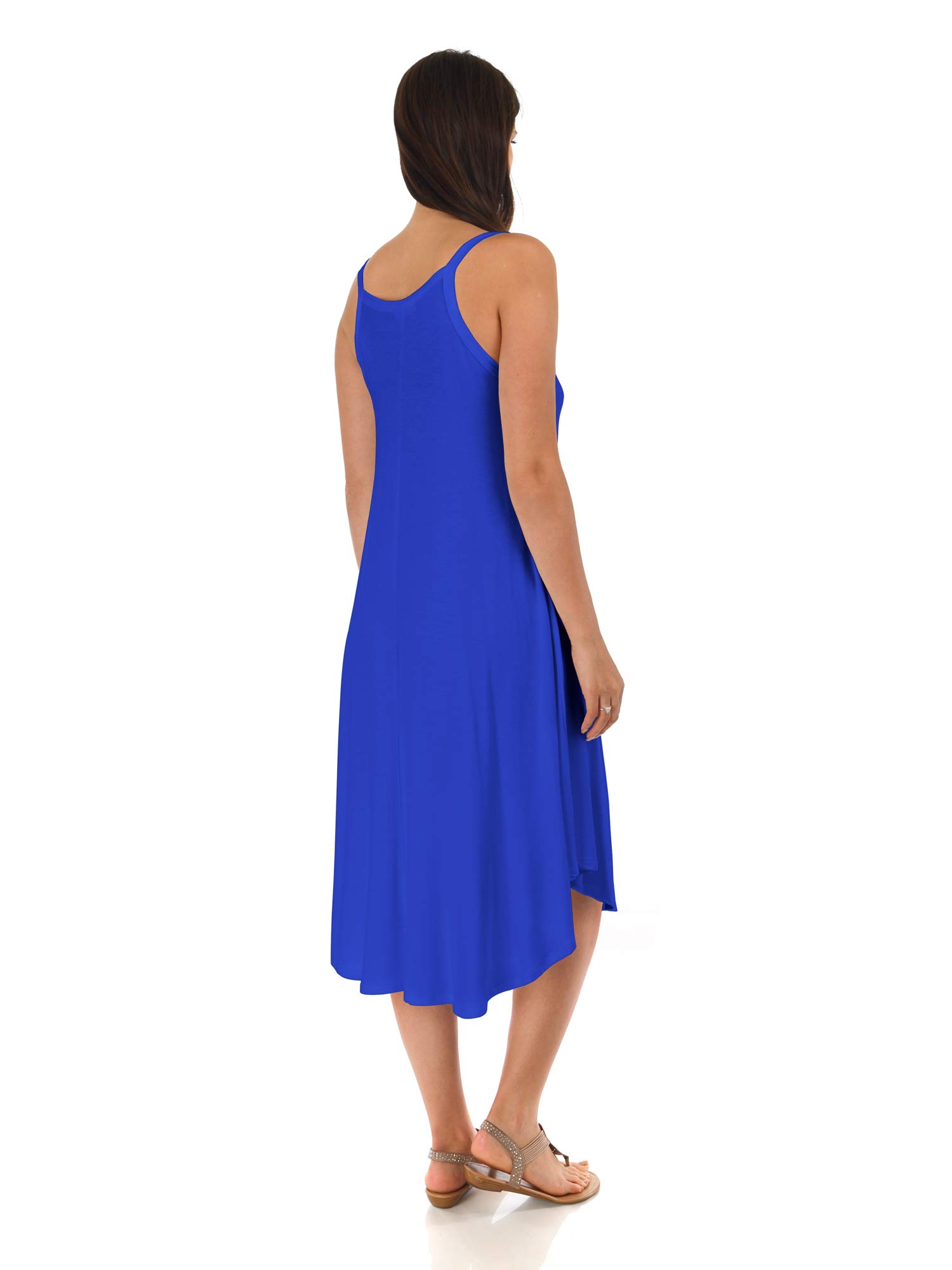 DFF Shop Women's Casual Sleeveless Round Hem Midi Dresses (Size S-5X) - Perfect for Summer Outings, Beach Vacations & Casual Wear