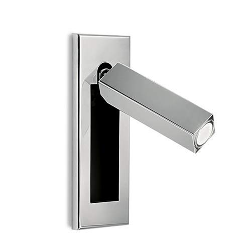 Nordic Minimalist LED Wall Reading Light - 3W Rectangular Wall Mounted Lamp with Switch, Neutral White Light for Bedroom, Hotel & Living Room - Perfect for Night Reading and Ambient Lighting
