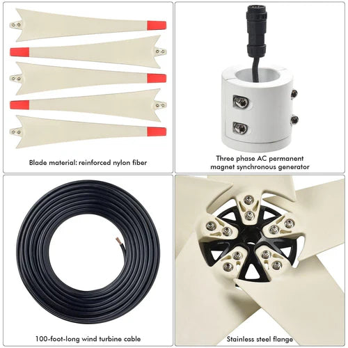 Nature's Generator Wind Turbine Kit - Portable Renewable Energy System for Home, RV & Off-Grid Power | Solar & Wind Hybrid Charging for Emergency Backup & Outdoor Adventures