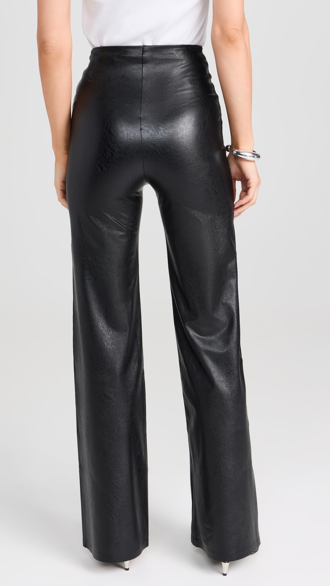 Commando Women's Faux Leather Wide Leg Pants - Stylish High Waist Stretch Trousers for Work, Party & Night Out | Comfortable & Trendy Office Pants for Women