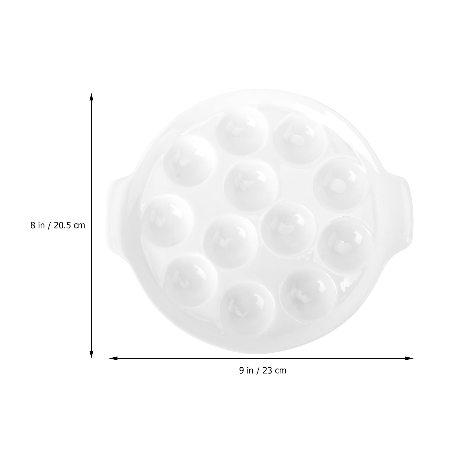 DOITOOL White Ceramic 12-Compartment Escargot Baking Dish - Mushroom Snail Plate for Cooking, BBQ, Restaurants & Hotels | Perfect for French Cuisine, Appetizer Serving & Party Entertaining