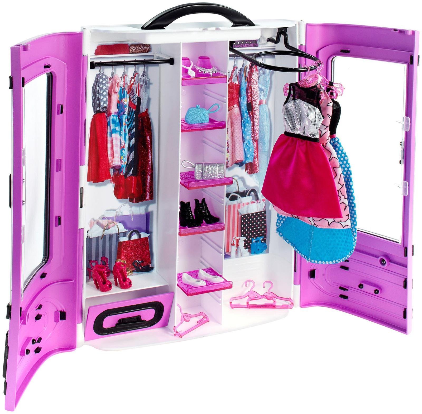 Barbie Fashionistas Ultimate Closet Playset - Purple Doll Clothes & Accessories Storage for Girls | Pretend Play, Room Decor & Gift Idea