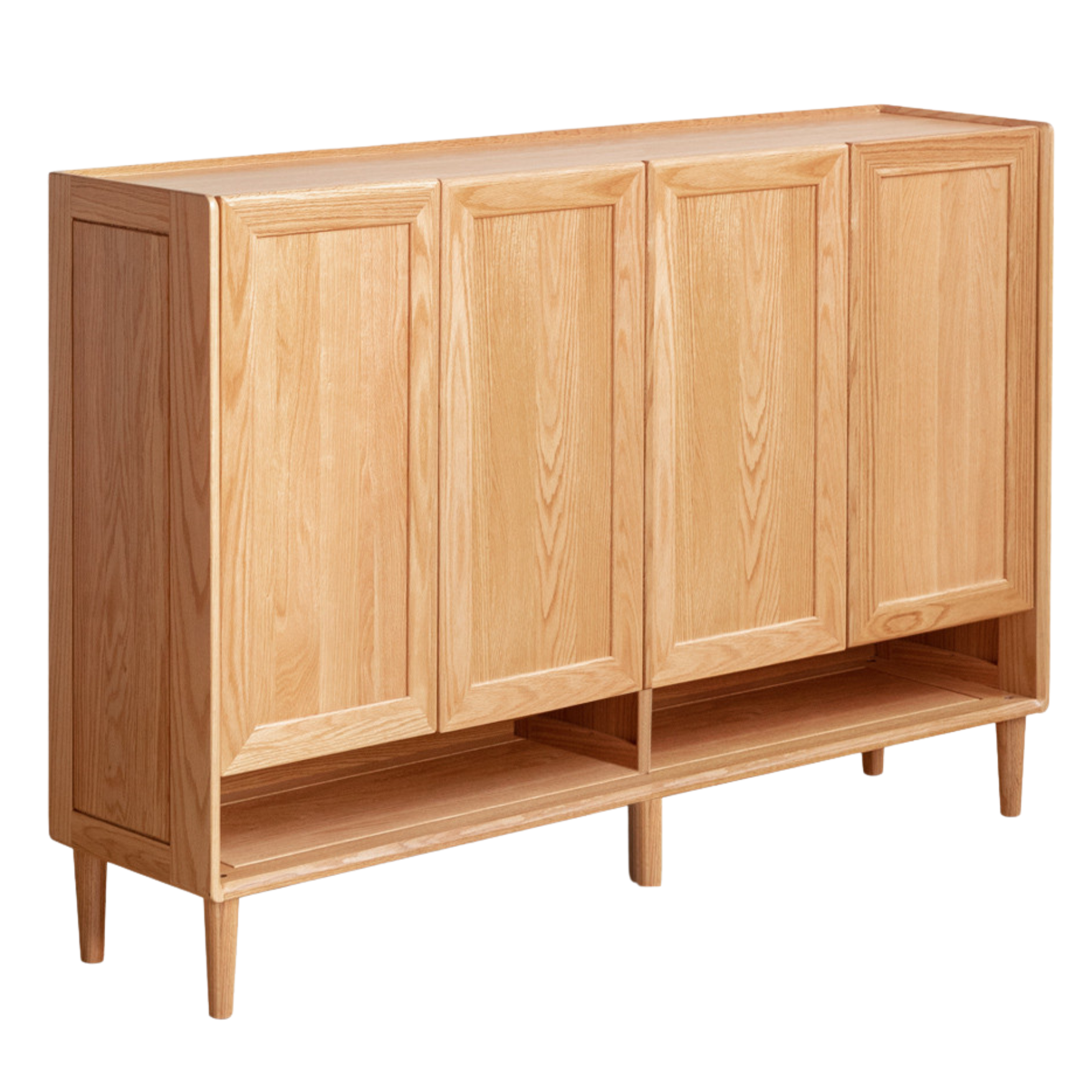 55.1х13.7х39.7 inch/ 140х35х101сm/ Natural Wood Color/ Four-door shoe cabinet