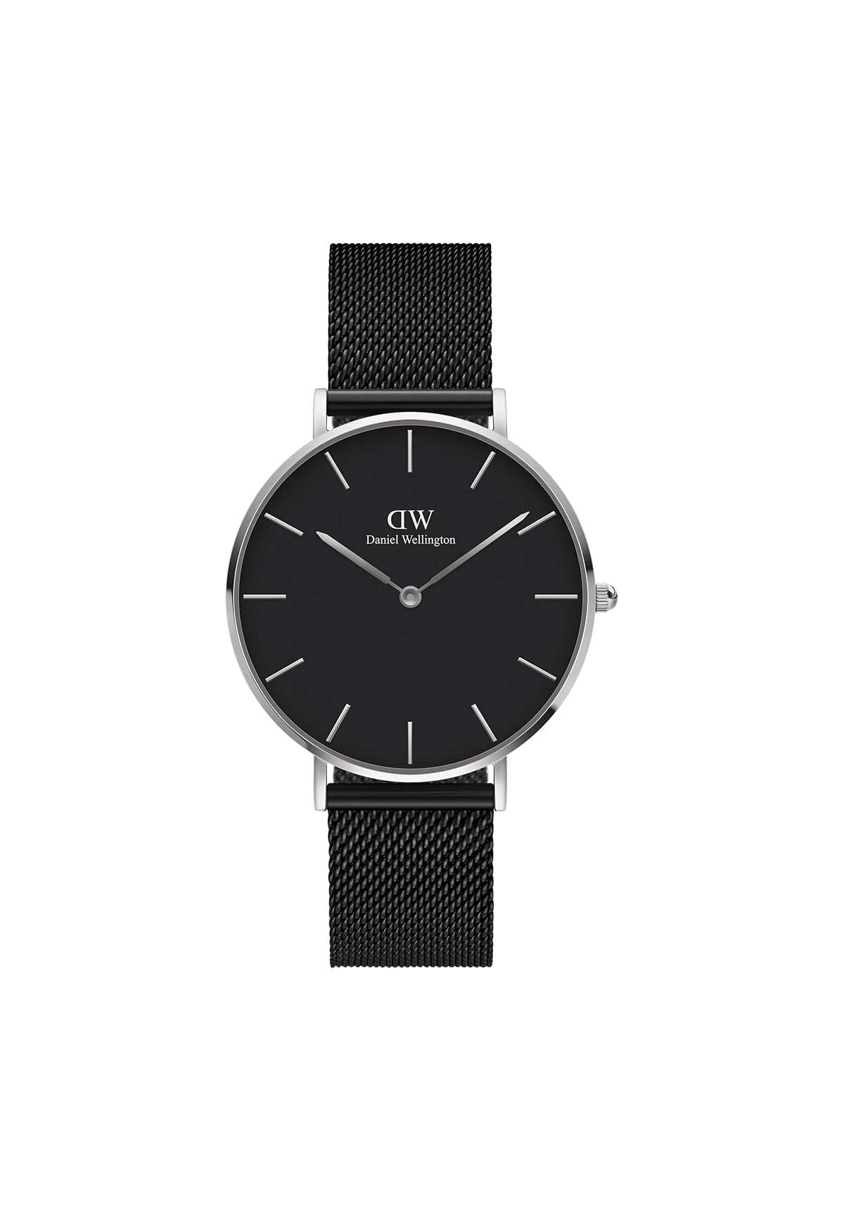 Daniel Wellington Petite Ashfield Watch - Matte Black Mesh Bracelet for Women | Minimalist & Elegant Design | Perfect for Office, Casual Wear & Special Occasions