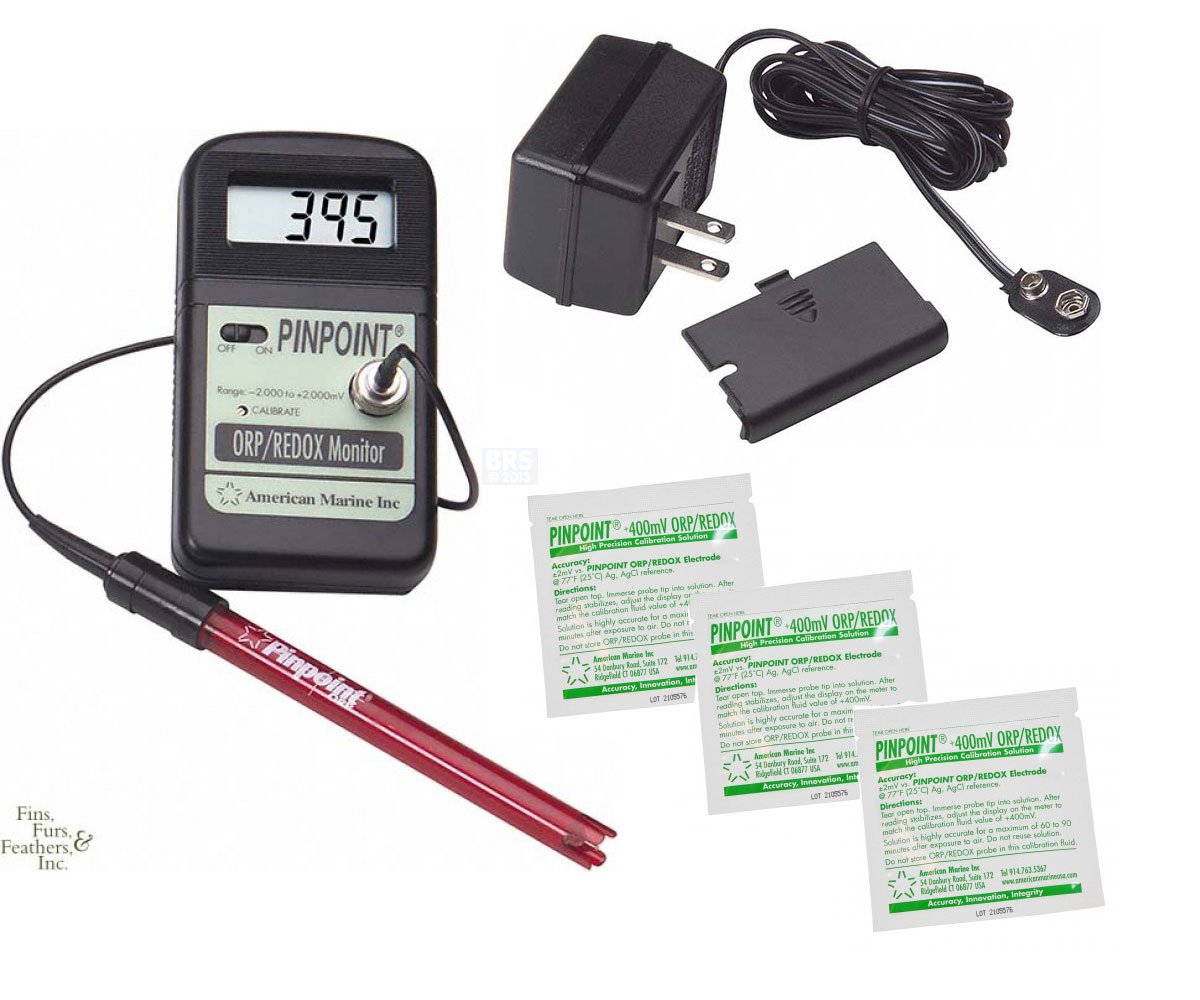 Pinpoint American Marine ORP/REDOX Water Quality Monitor Kit - Professional Aquarium & Pool Testing Equipment for Saltwater, Freshwater & Hydroponics