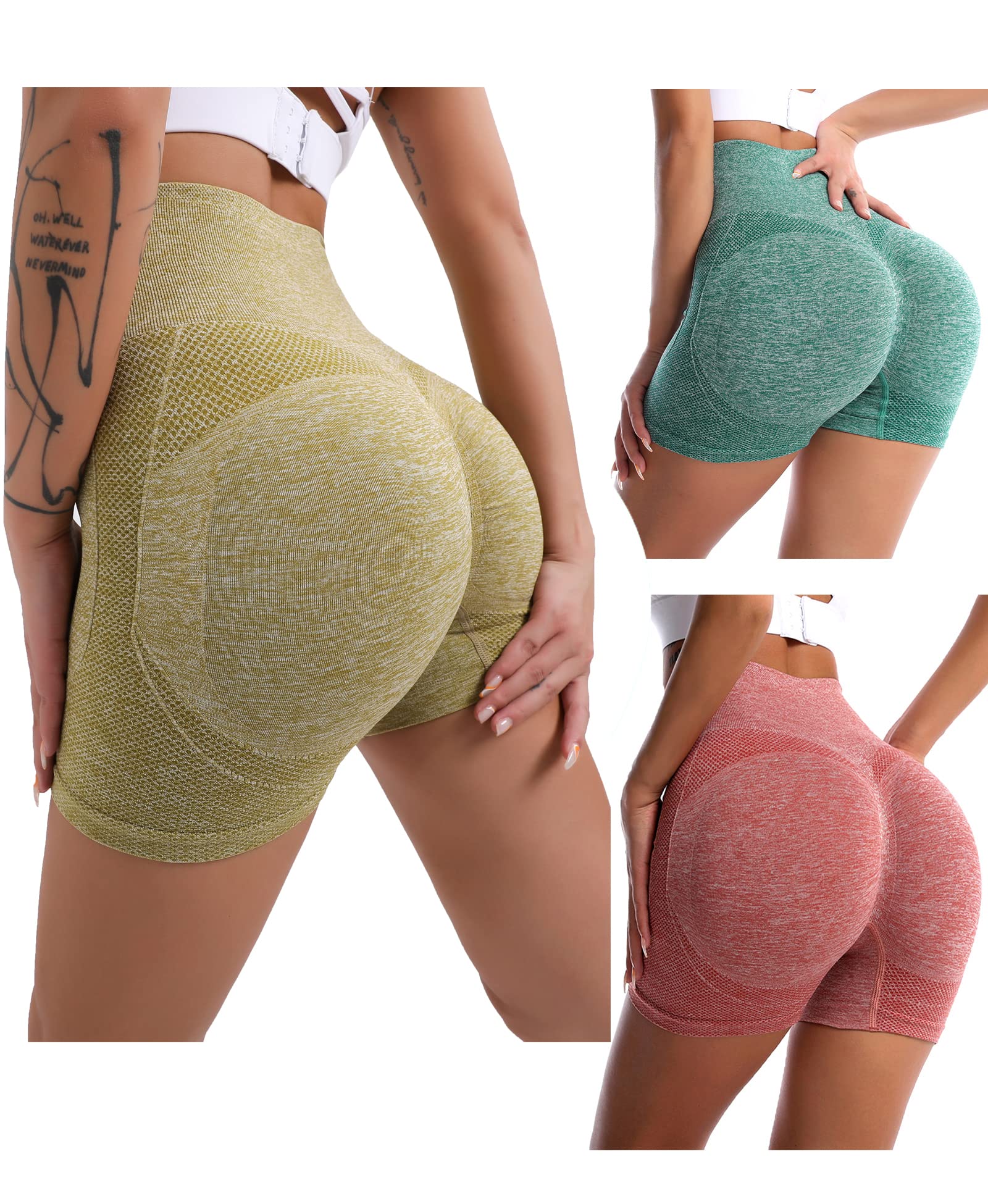 BemorRun Women's High Waisted Booty Lifting Workout Shorts - Butt Scrunch Yoga Gym Athletic Shorts for Running & Fitness Training | Perfect for Yoga, Pilates & Gym Wear