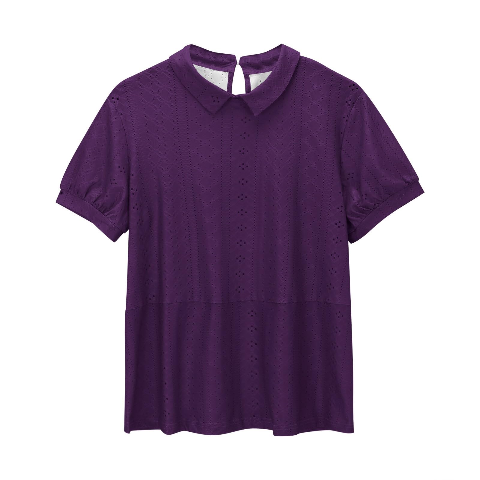 Trendy 2024 Women's Summer Casual Mesh Short Sleeve V-Neck T-Shirts - Breathable Vacation Tops for Beach, Travel & Everyday Wear | Prime Deals & Special Offers