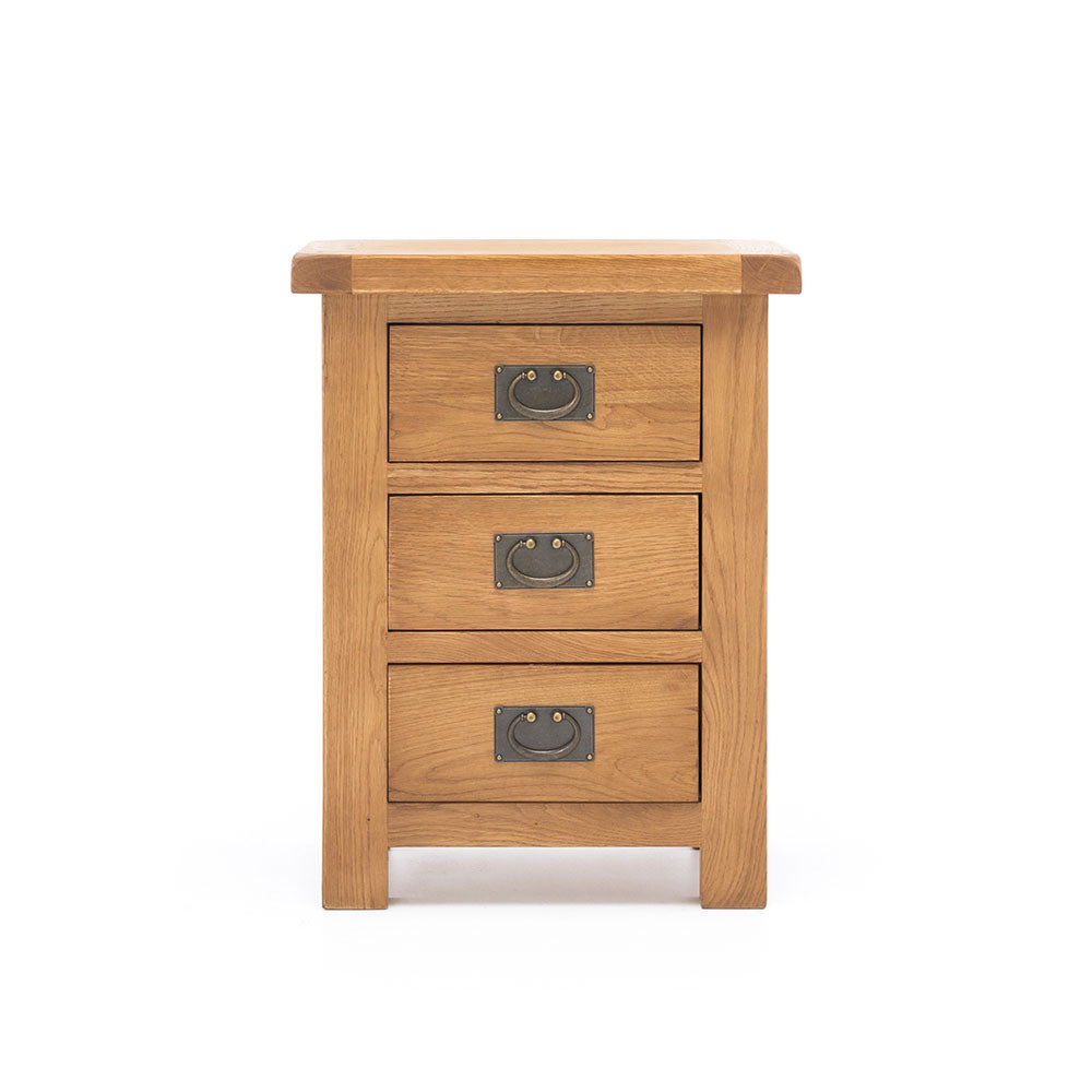 Richmond 3 Drawer Nightstand - Modern Bedside Table with Storage for Bedroom, Home Office & Guest Room - Wooden Dresser for Small Spaces & Apartment Living