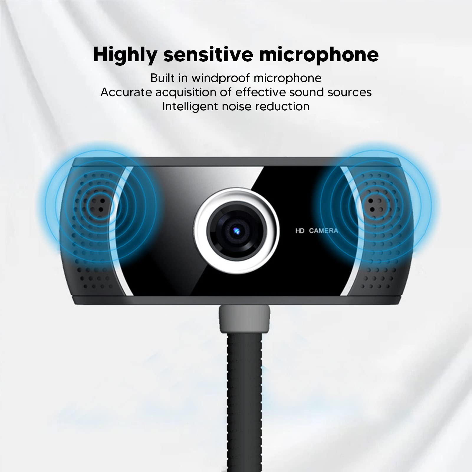 HD USB Webcam 1080P with Microphone - Computer Camera for Live Streaming, Video Conferencing, Zoom Meetings & Online Classes (Perfect for Remote Work, Gaming & Home Office)