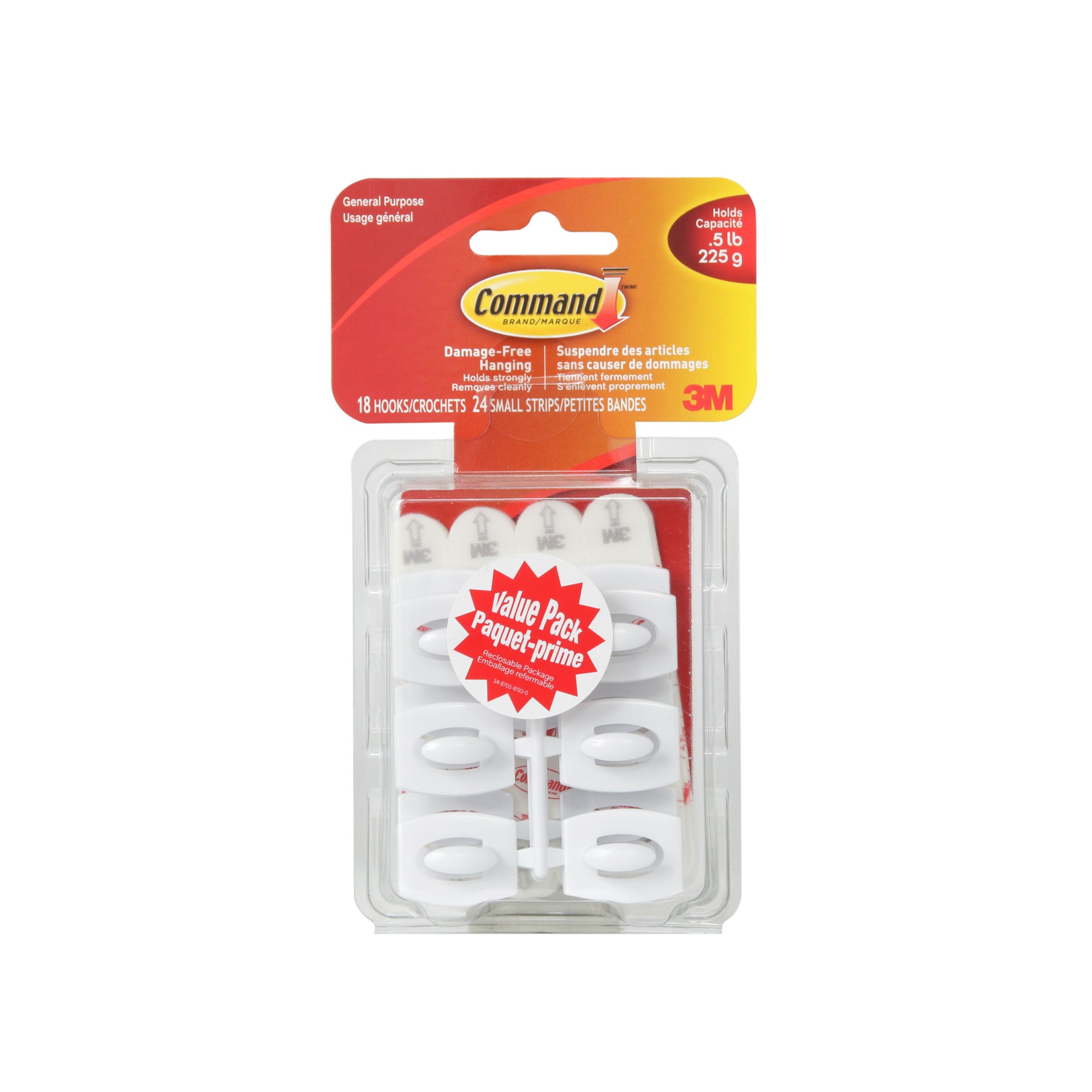 18 Pack Command Mini Hooks White - Damage-Free Hanging Solution for Photos, Keys & Decor - Perfect for Home, Office & Dorm Organization