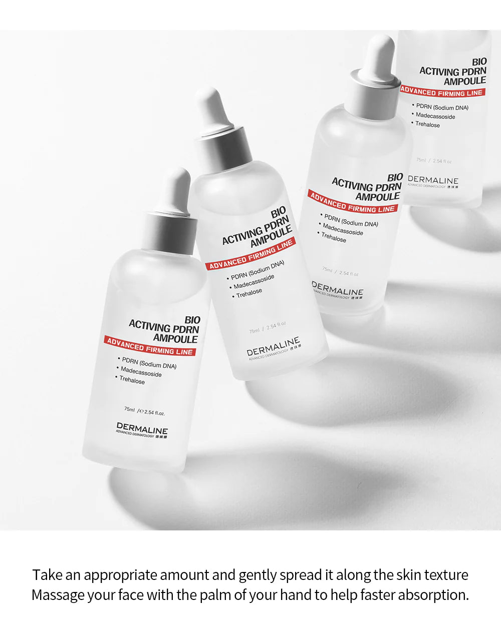 Dermaline Bio Activing PDRN Ampoule 75ml - Skin Repair Serum for Anti-Aging & Hydration - Perfect for Daily Skincare Routine & Post-Procedure Recovery