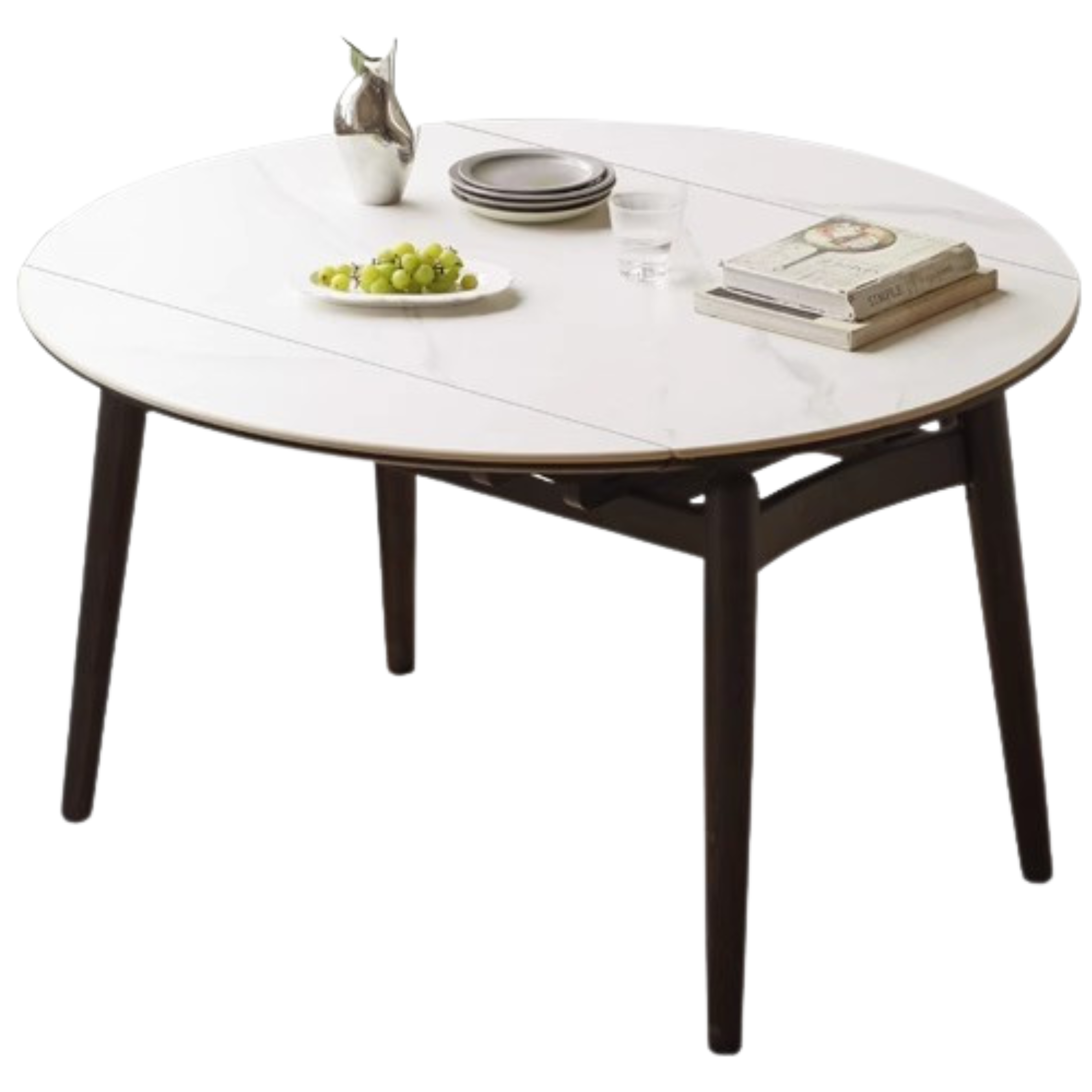 Oak Solid Wood Extendable Dining Table - Light Luxury Rock Design for Modern Home & Entertaining | Perfect for Small Spaces & Dinner Parties