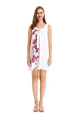 Women Round Neck Shift Dress Side