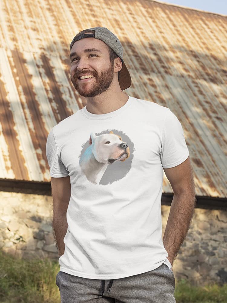 Smartprints Watercolor Brazilian Dogo Dog T-Shirt for Men - Comfortable Cotton Graphic Tee for Casual Wear, Dog Lovers, and Everyday Outfits