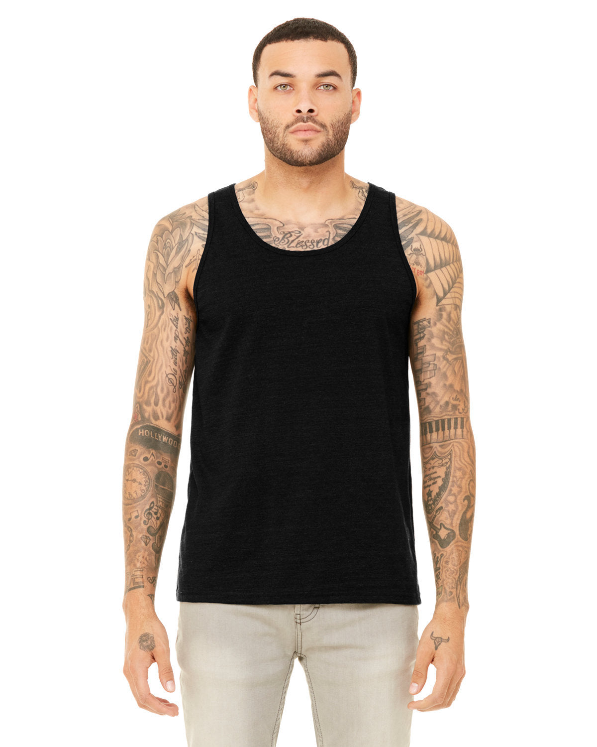 Bella + Canvas 3480CVC Unisex Heather CVC Tank Top - Soft Blend Comfort Fit for Men & Women - Perfect for Gym, Yoga, and Summer Outfits