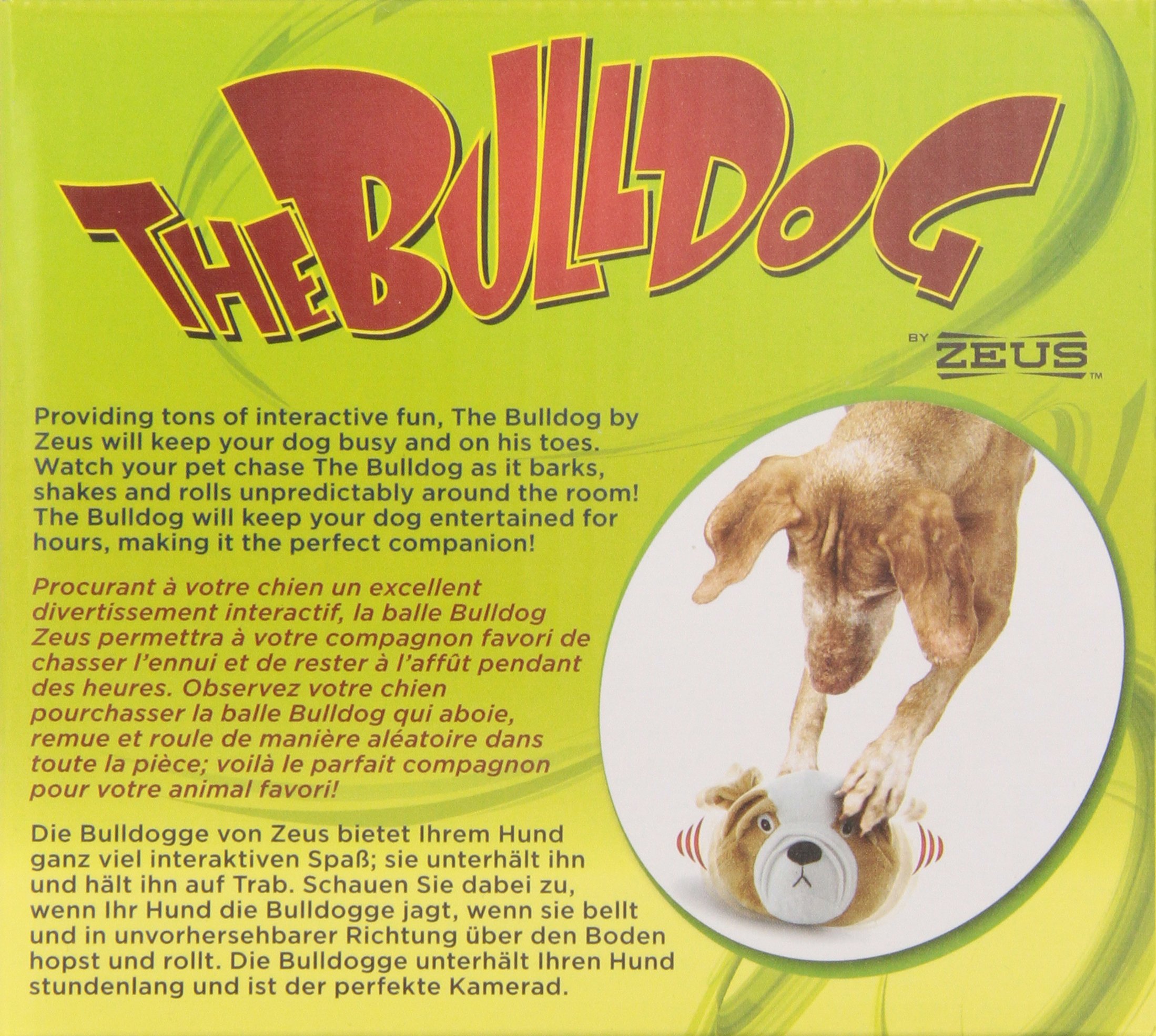 ZEUS The Bulldog - Durable Interactive Dog Toy for Large & Small Breeds - Includes 3 AAA Batteries - Perfect for Playtime, Training & Anxiety Relief