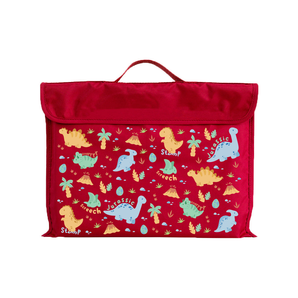 Dinosaur Themed Eco-Friendly Reusable Grocery Shopping Tote Bag - Perfect for Library, School, and Grocery Shopping