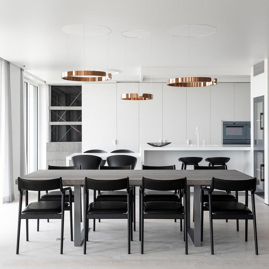 Modern Circular Chandelier - Elegant Round Ceiling Light Fixture for Dining Room, Living Room & Bedroom | Perfect for Home Decor & Interior Design