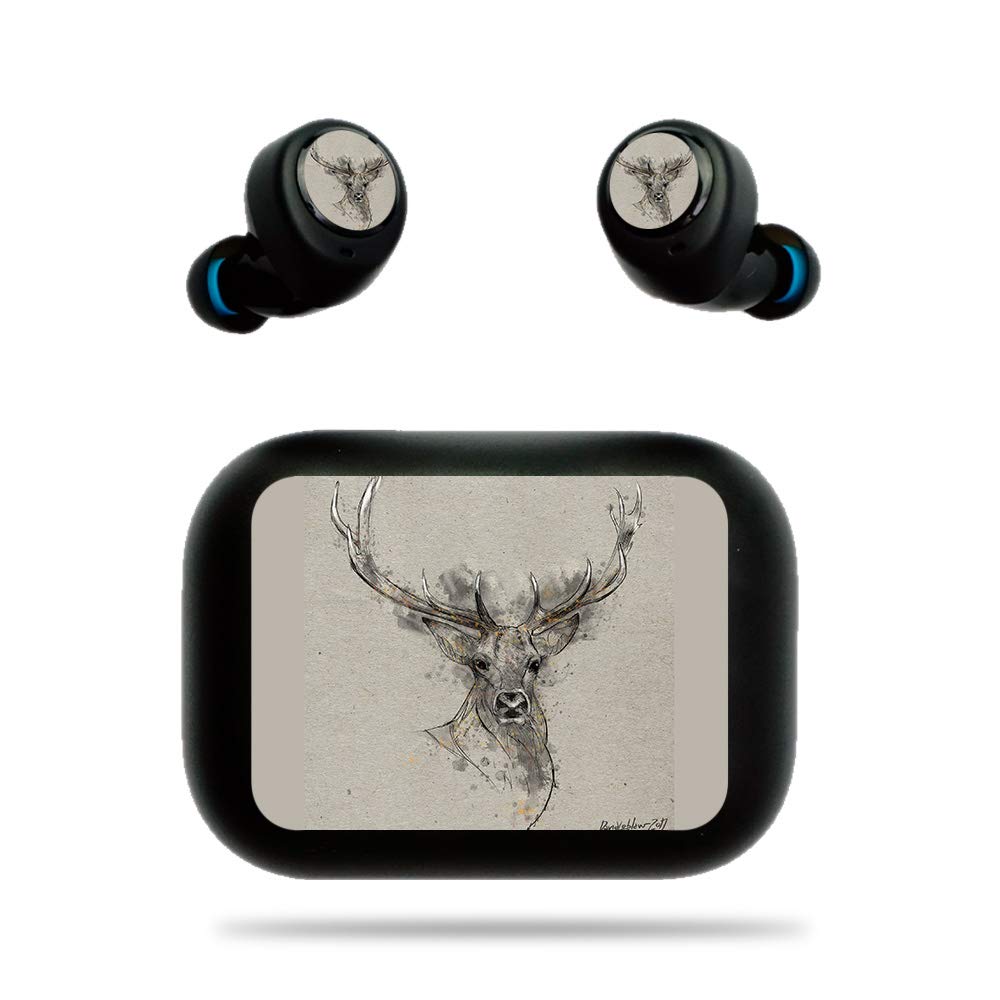 MightySkins Vinyl Decal Wrap Cover for Amazon Echo Buds - Ink Buck Design | Protective & Durable Skin | Easy to Apply & Remove | Made in USA | Perfect for Personalization & Style Protection at Home, Gym or Travel