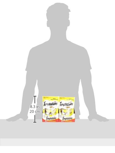 Whiskas Temptations Tasty Chicken Flavor Cat Treats - 3oz Pouches (12 Pack) | Healthy Snacks for Indoor & Outdoor Cats | Perfect for Training & Rewarding Your Feline Friend