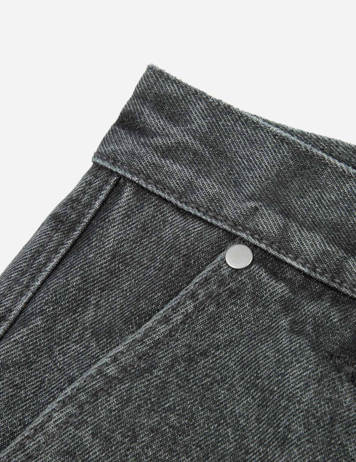 Daicock Fringed Edge Baggy Fit Work Jeans for Men - Durable & Comfortable Denim Pants for Construction, Warehouse & Outdoor Jobs